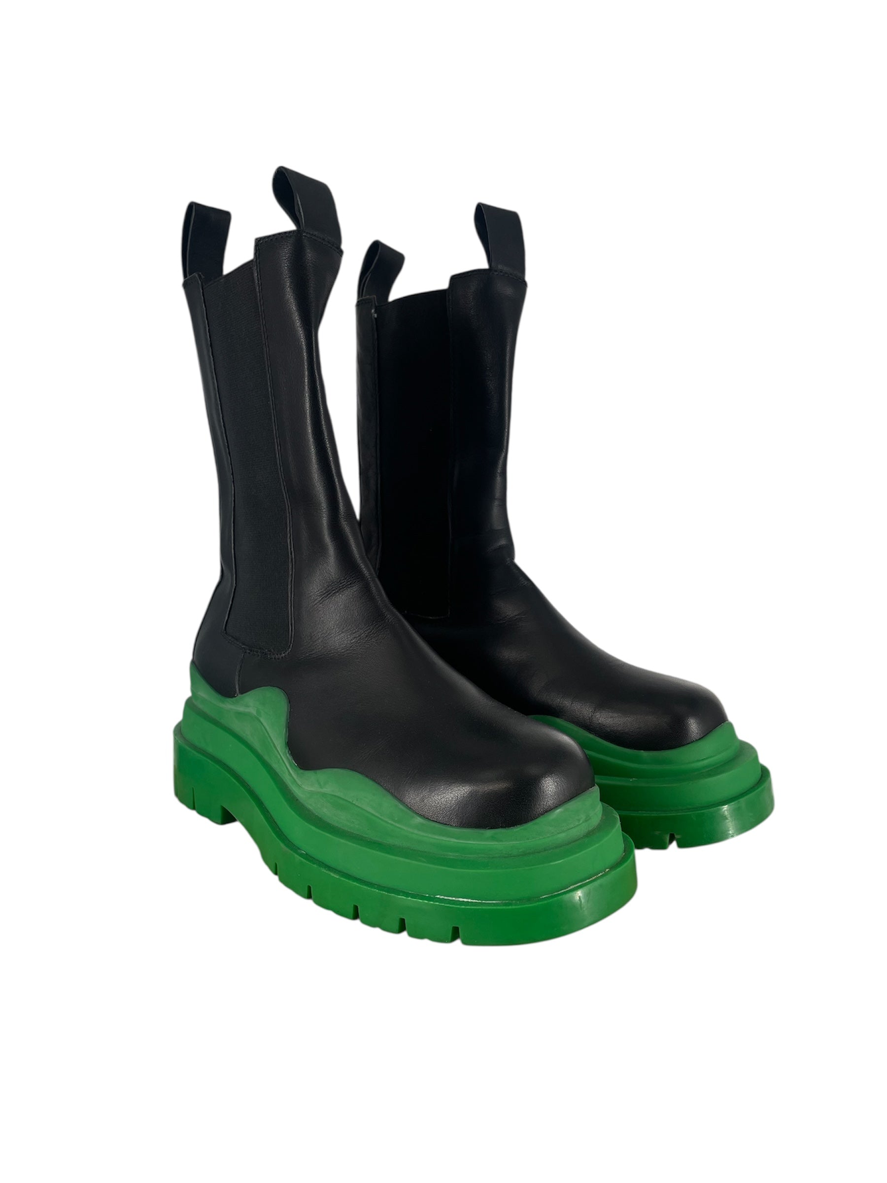 BOTTEGA VENETA/Boots/EU 40/Leather/BLK/tire boots view 1