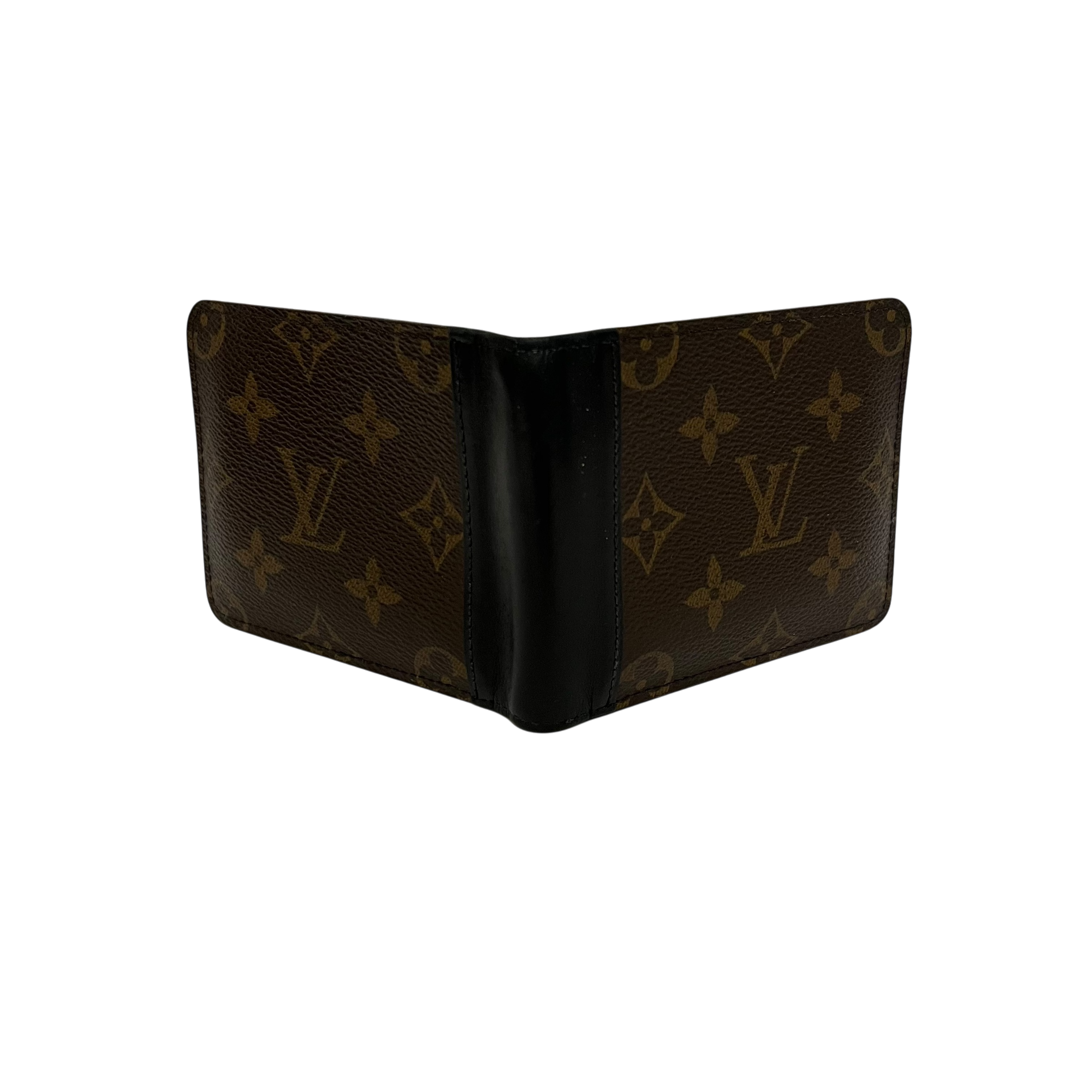 LOUIS VUITTON/Bifold Wallet/Leather/BRW/M's/black detailing view 2