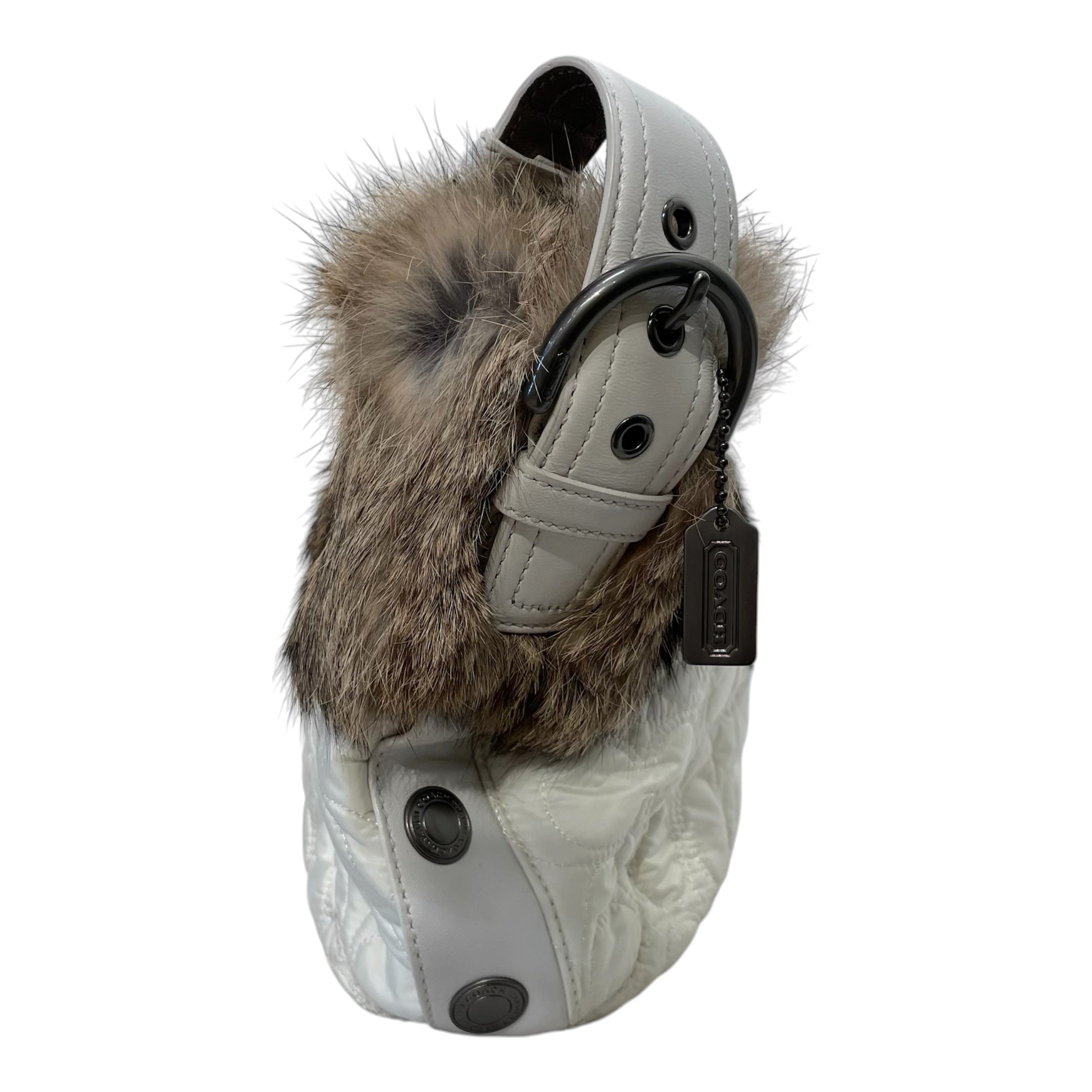 COACH/Bag/Fur/WHT/fur trim view 4