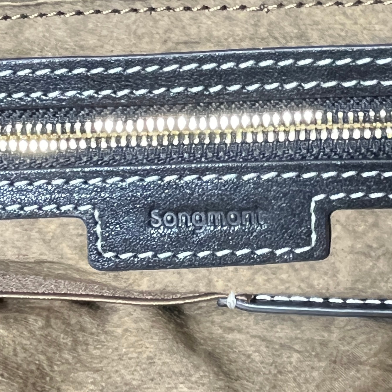 SONGMONT/Tote Bag/Leather/BLK/GOLDHARDWARE view 4