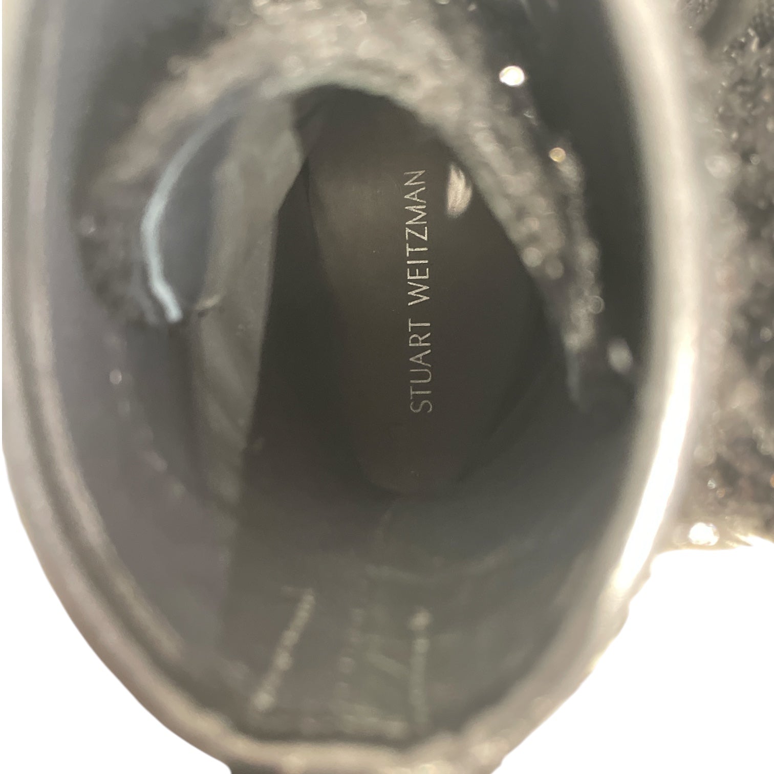 STUART WEITZMAN/Biker Boots/US 6.5/Leather/BLK/Sparkle Combat Boots view 3