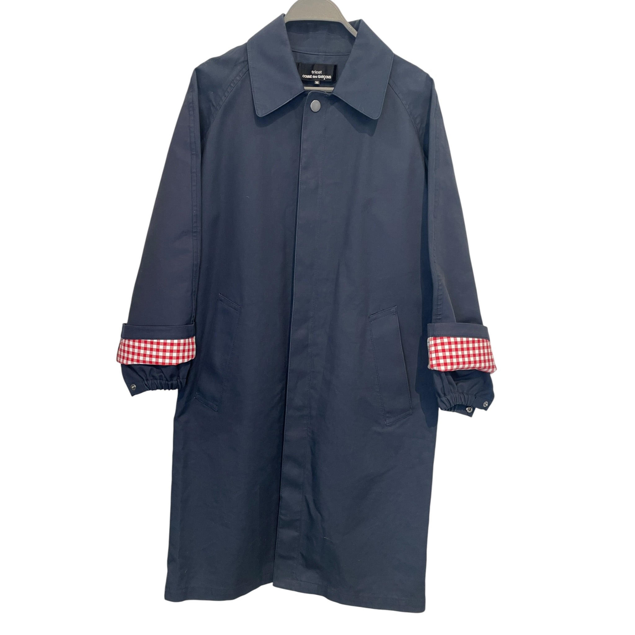 COMME des GARCONS/Trench Coat/M/Cotton/NVY/TRICOT COMME DES GARCONS view 1