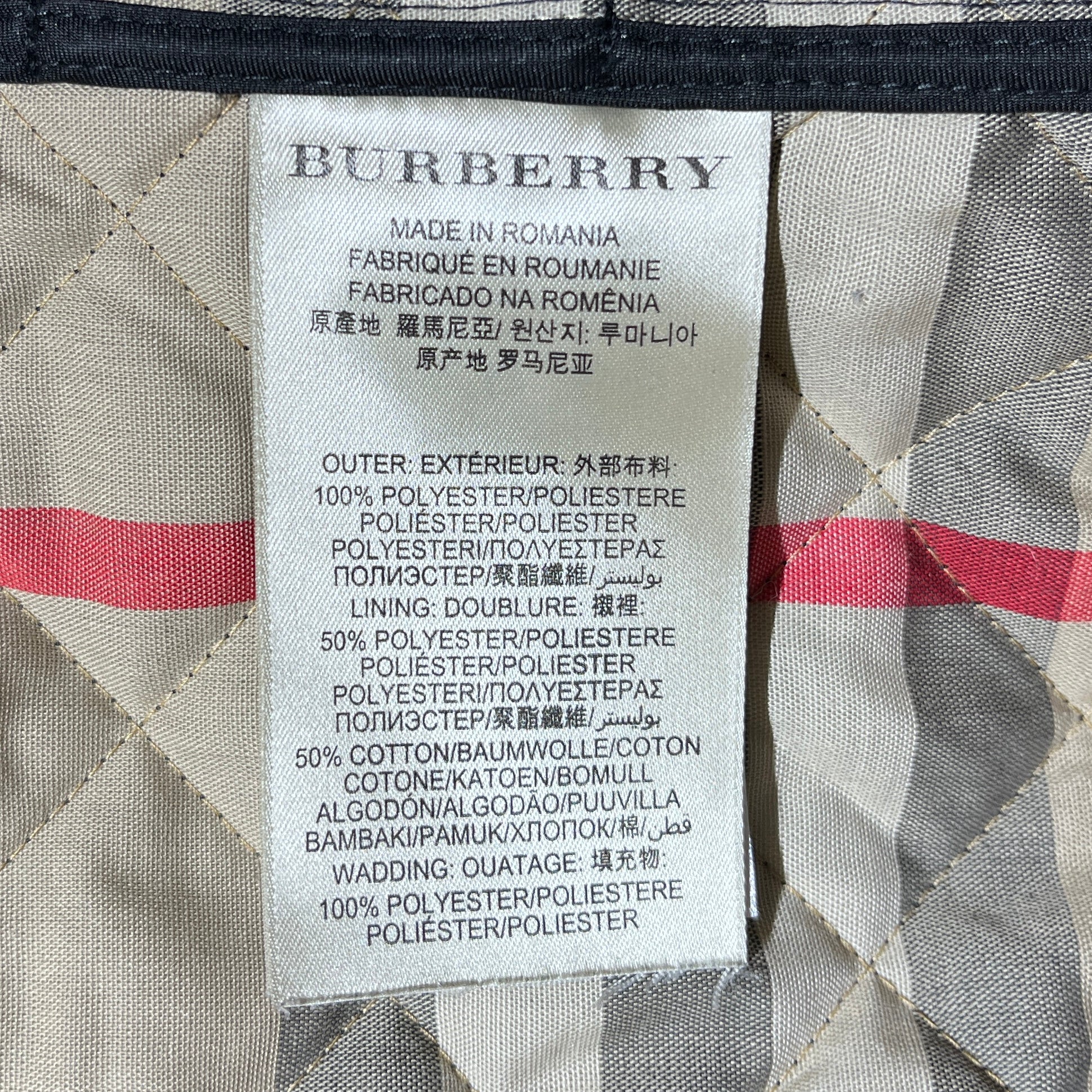 BURBERRY BRIT/Quilted Jkt/L/Nylon/BLK/Single Breasted/burberry check interior view 5
