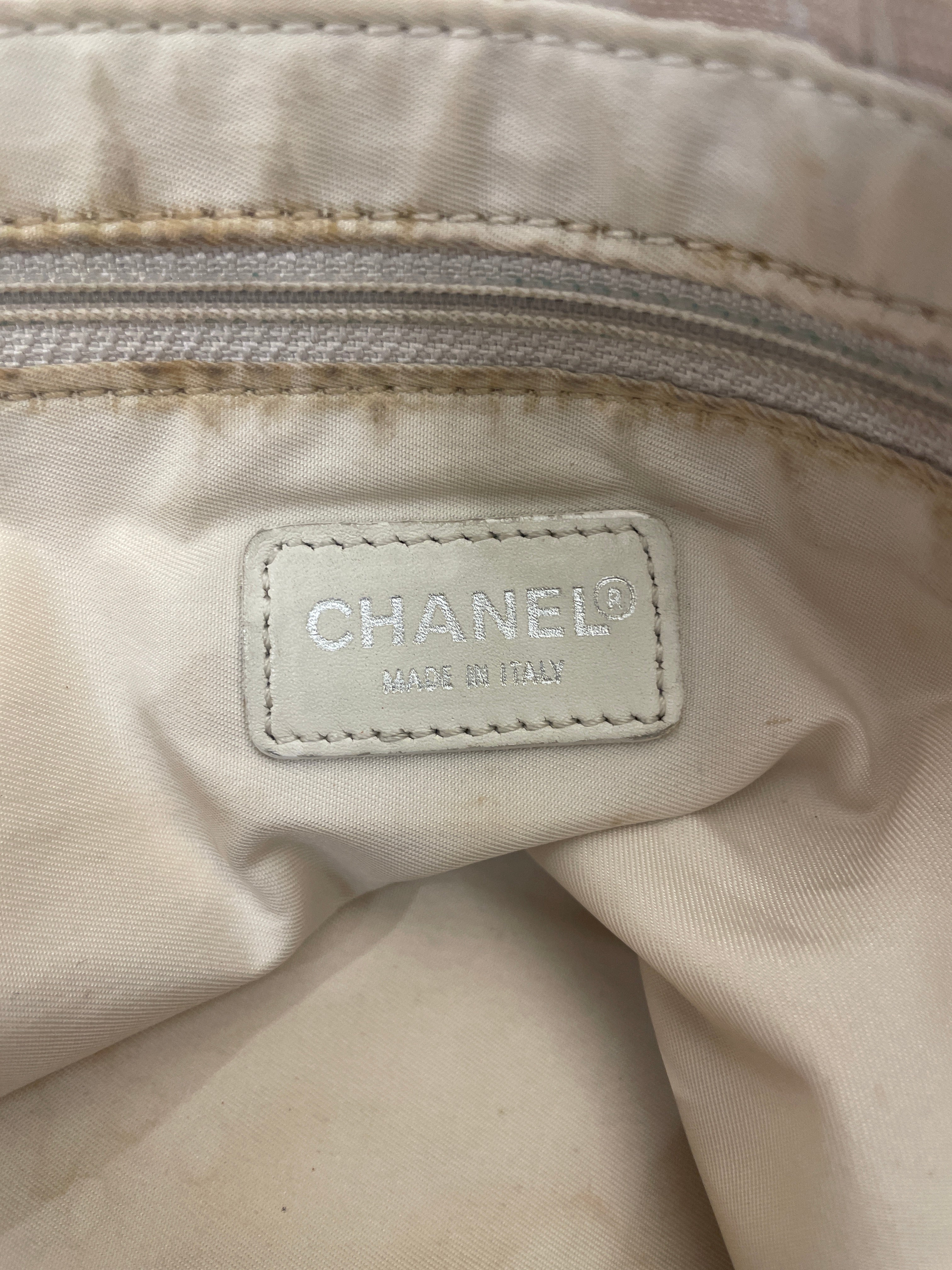CHANEL/Bag/Monogram/Cotton/CRM/Ligne Tote view 4