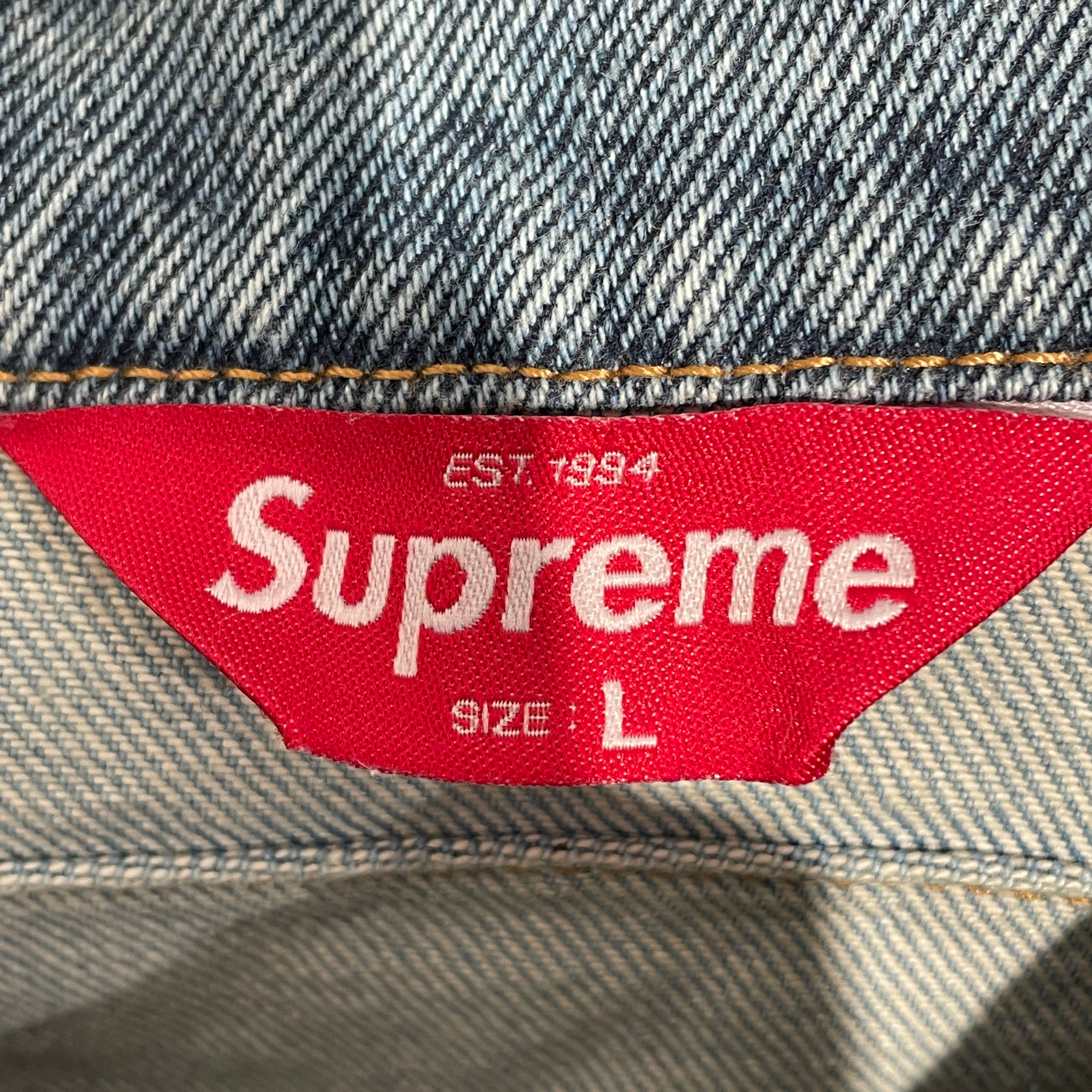 Supreme/Denim Jkt/L/Cotton/IDG/Layererd Trucker Jacket view 3