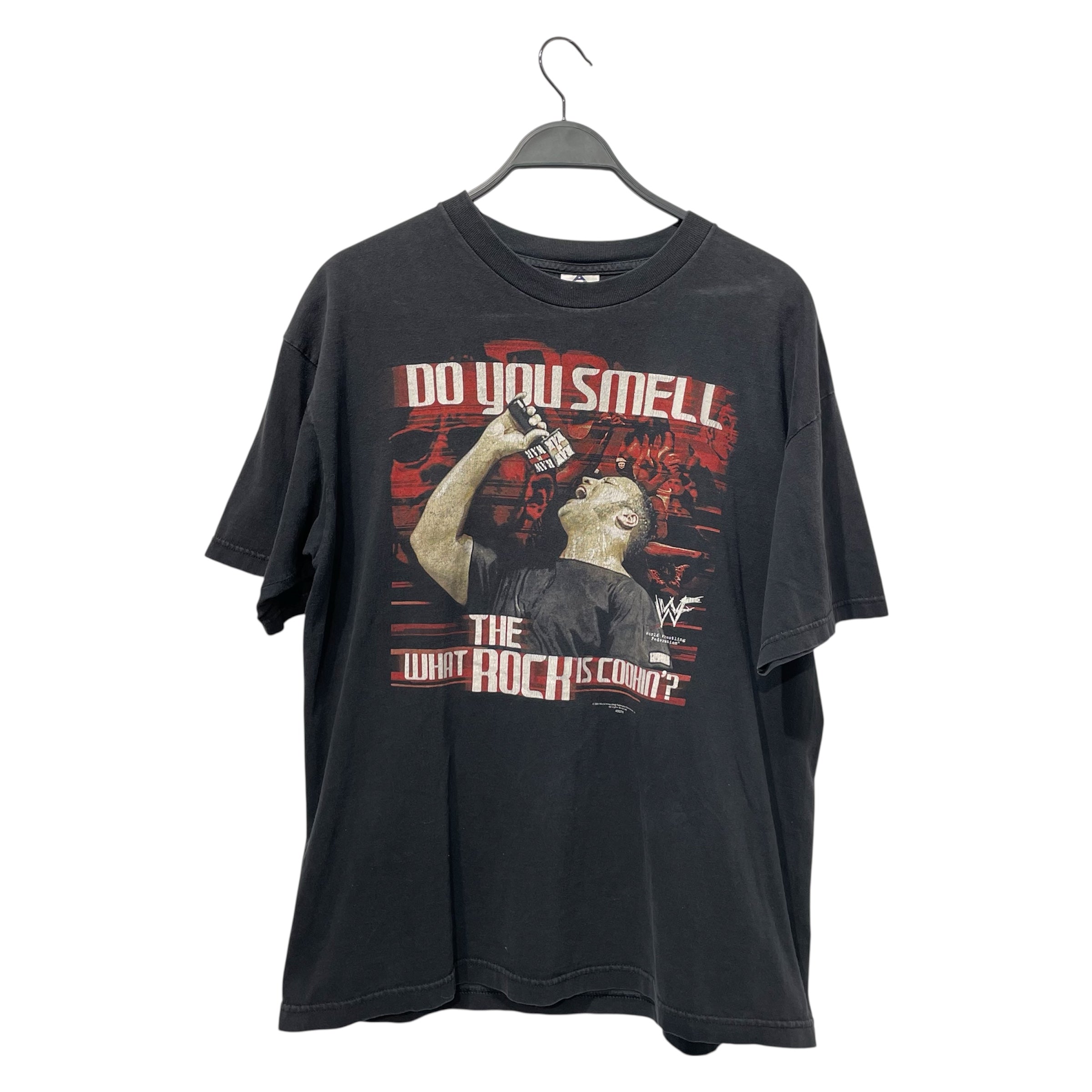 Vintage/T-Shirt/XL/Cotton/BLK/Graphic/DO YOU SMELL WHAT THE ROCK IS view 1