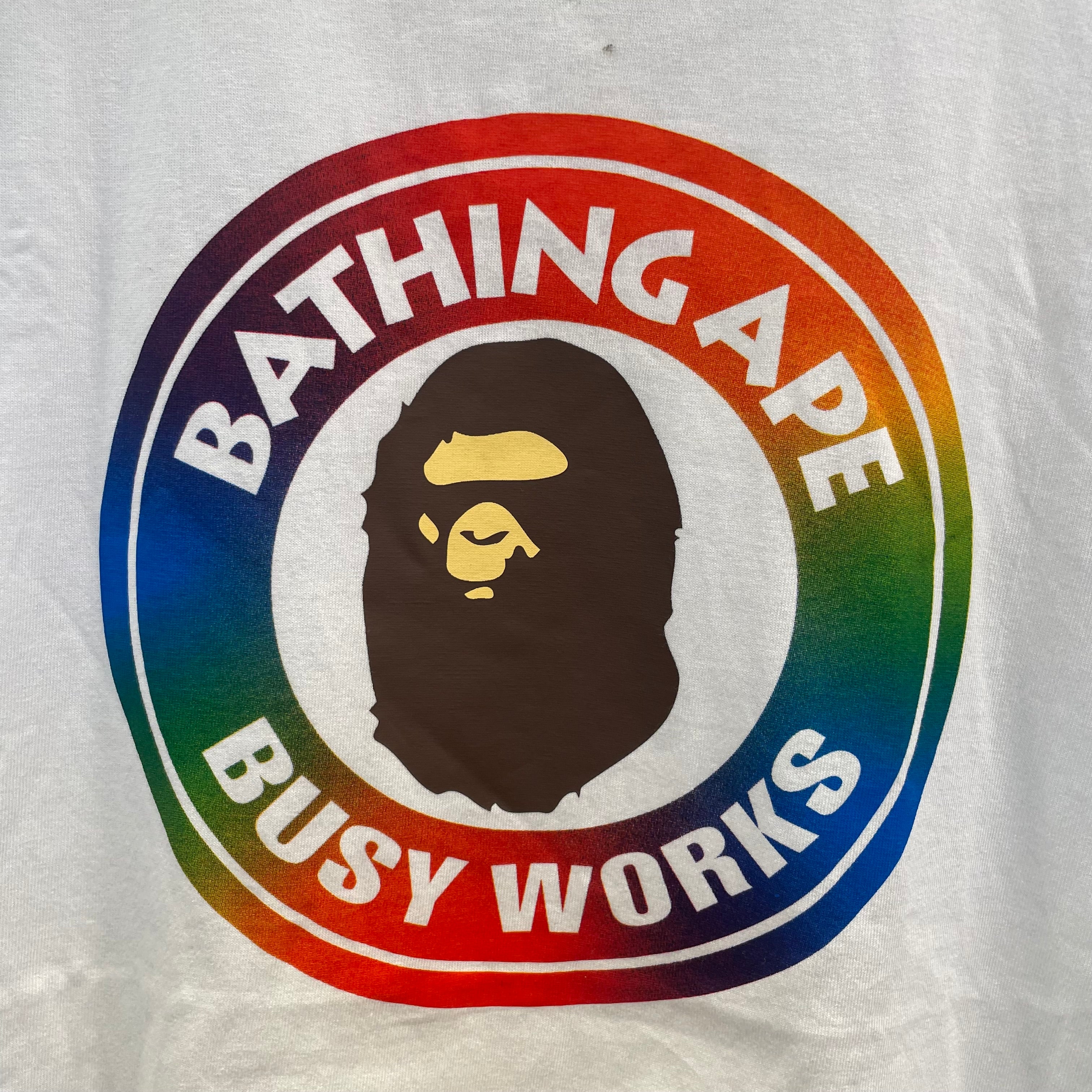 BAPE STA!/T-Shirt/L/Cotton/WHT/busy works/multicolor view 3