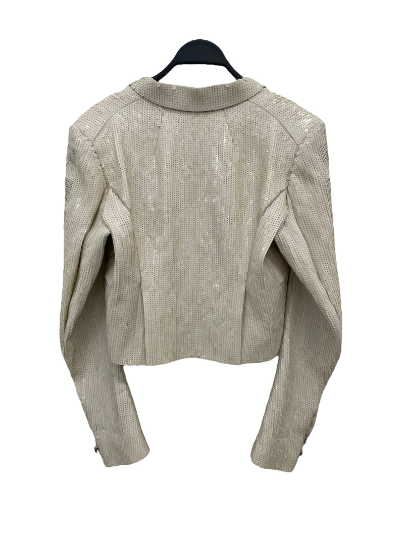 Rick Owens///Jacket/44/Iridescent /Polyester/CRM///