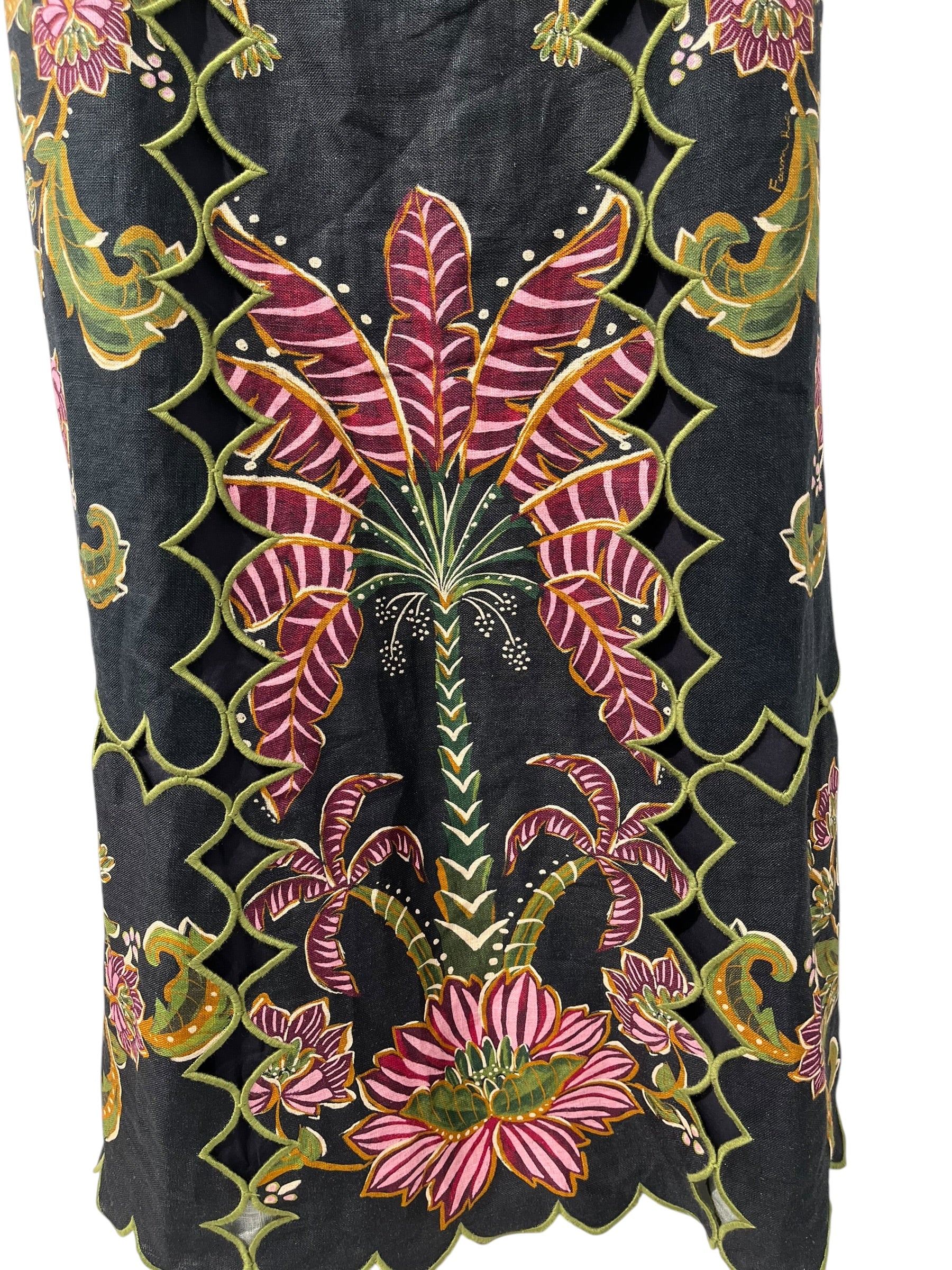 FARM Rio/Dress/S/Floral Pattern/Linen/BLK/LINEN RAVENALA DRESS view 3