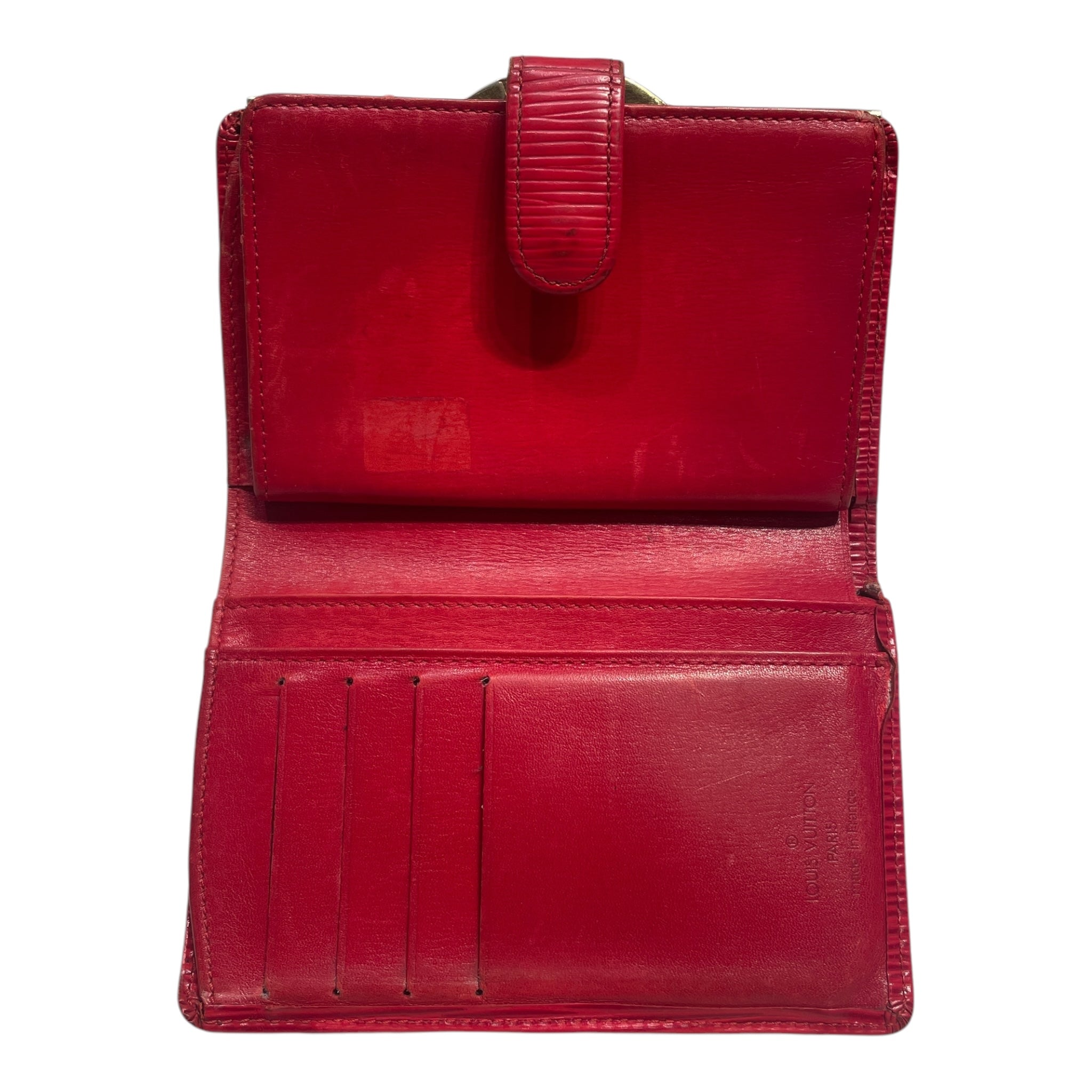 LOUIS VUITTON/Bifold Wallet/Leather/RED/Epi Leather view 4