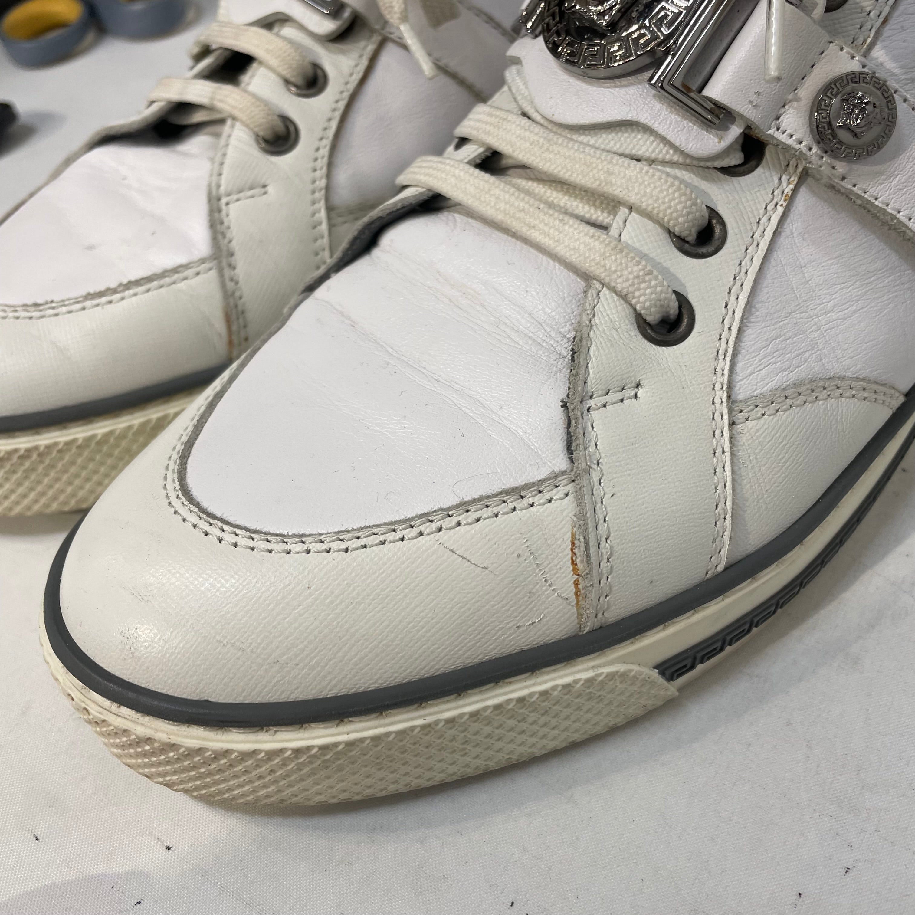 VERSACE/Hi-Sneakers/EU 44/Leather/WHT/`````````````````````````````` view 4