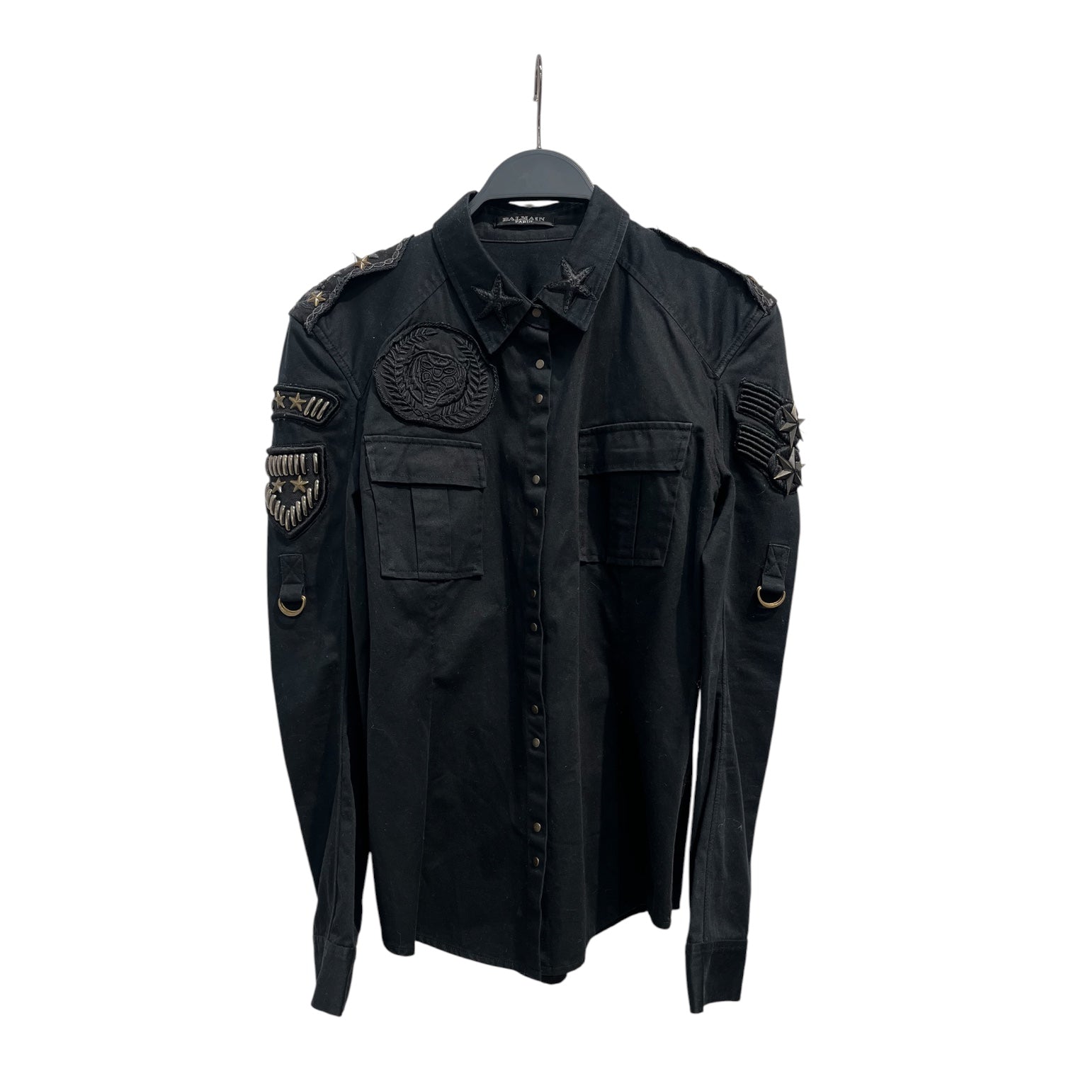 BALMAIN/Military Jkt/38/Cotton/BLK/STUDDED STAR SHOULDERS view 6