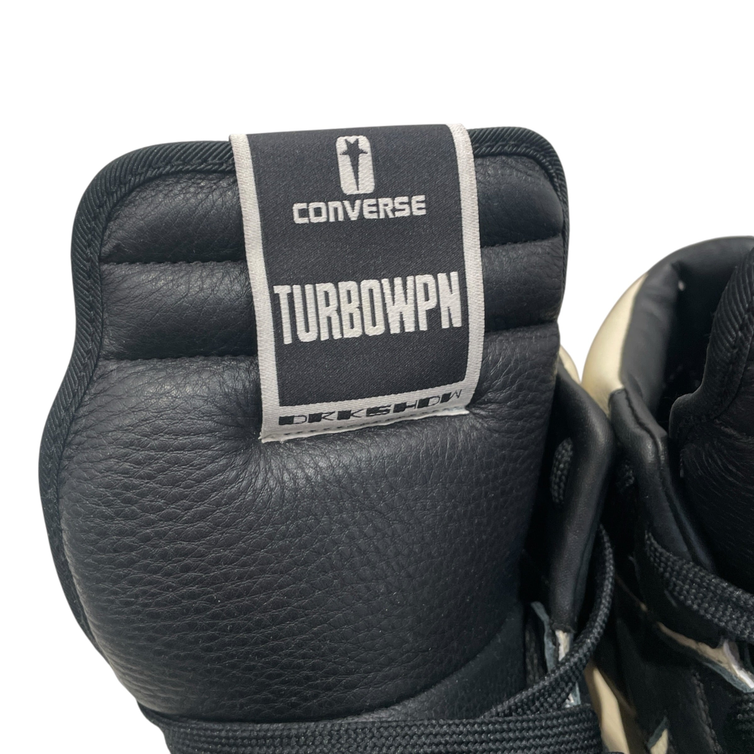 RICK OWENS DRKSHDW/CONVERSE/Hi-Sneakers/US 12/Leather/BLK/TURBOWPN HIGH BLK CRM view 4