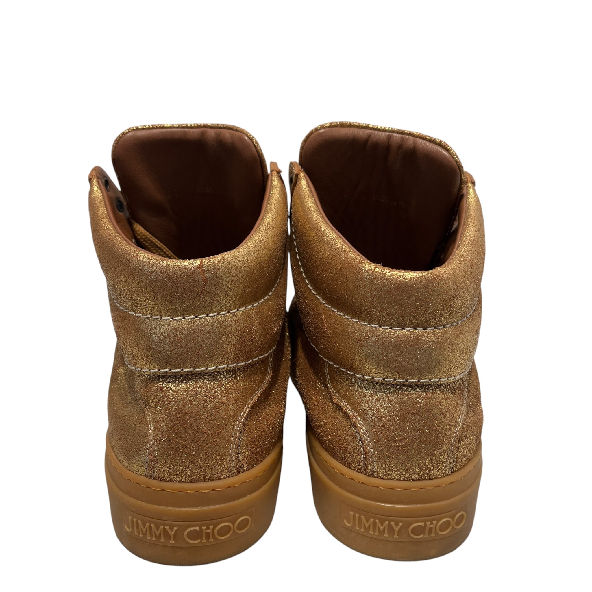 JIMMY CHOO/Hi-Sneakers/EU 45/Iridescent/GLD/BELGRAVIA GOLD HIGHTOP SNEAKER view 4