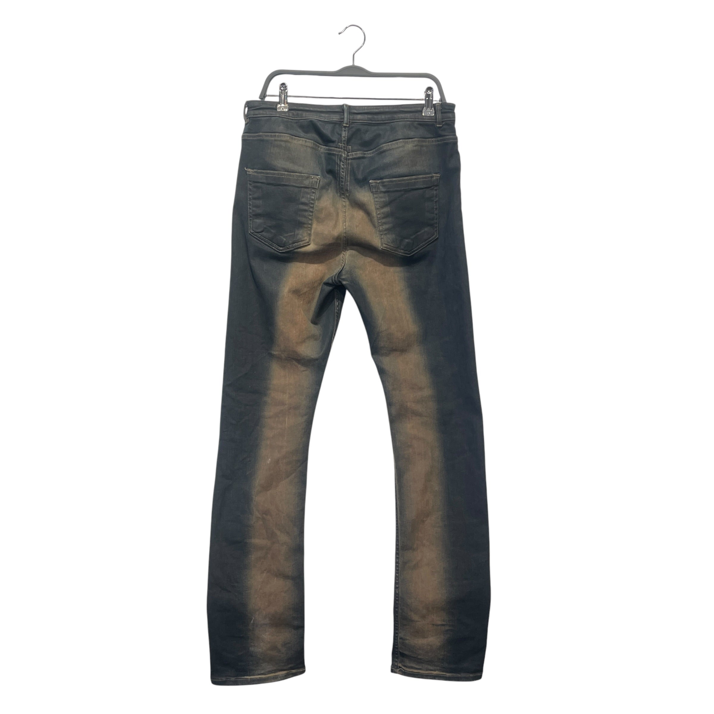 RICK OWENS DRKSHDW/Straight Pants/34/Denim/BRW/All Over Print/MUDWASH view 2