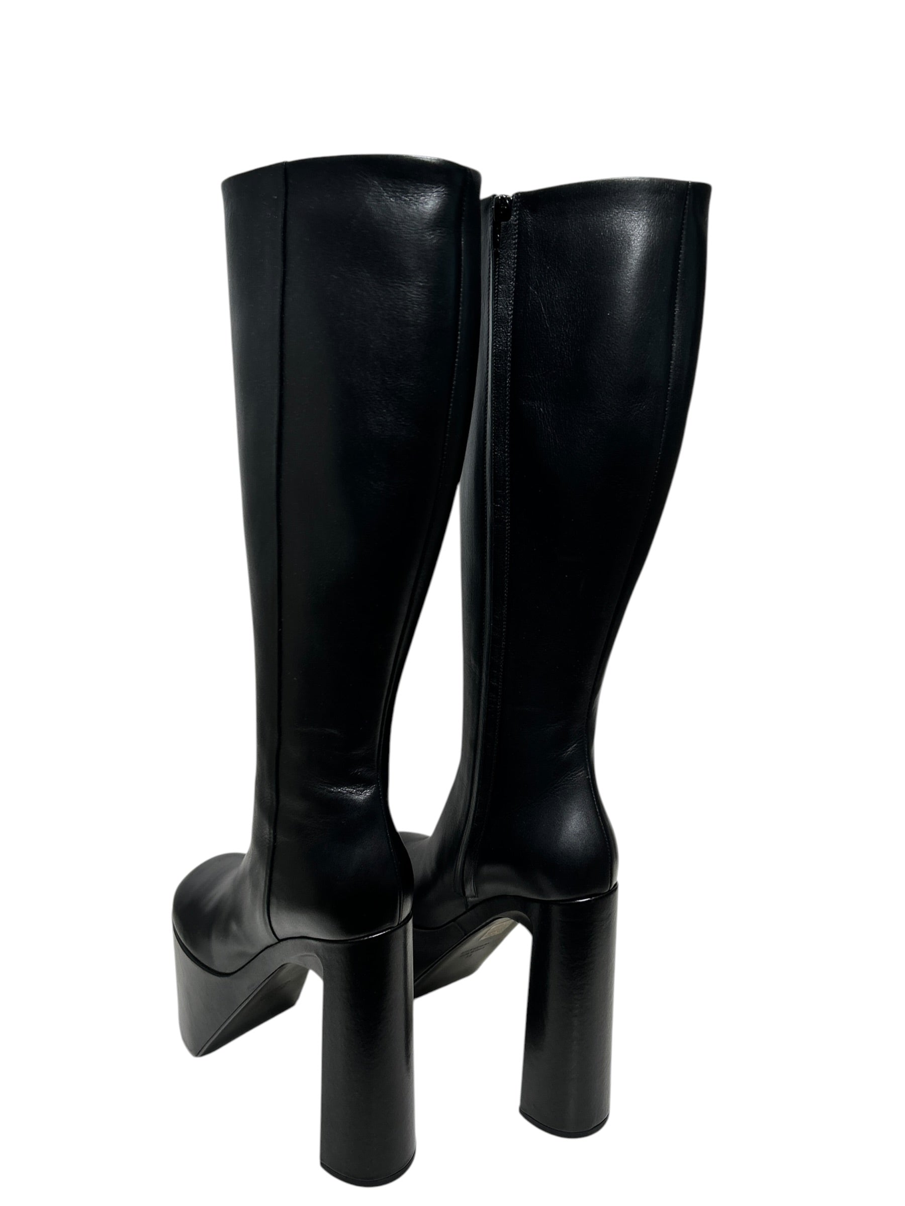 BALENCIAGA/Heels/US 8.5/Leather/BLK/CAMDEN PLATFORM KNEE HIGH view 2