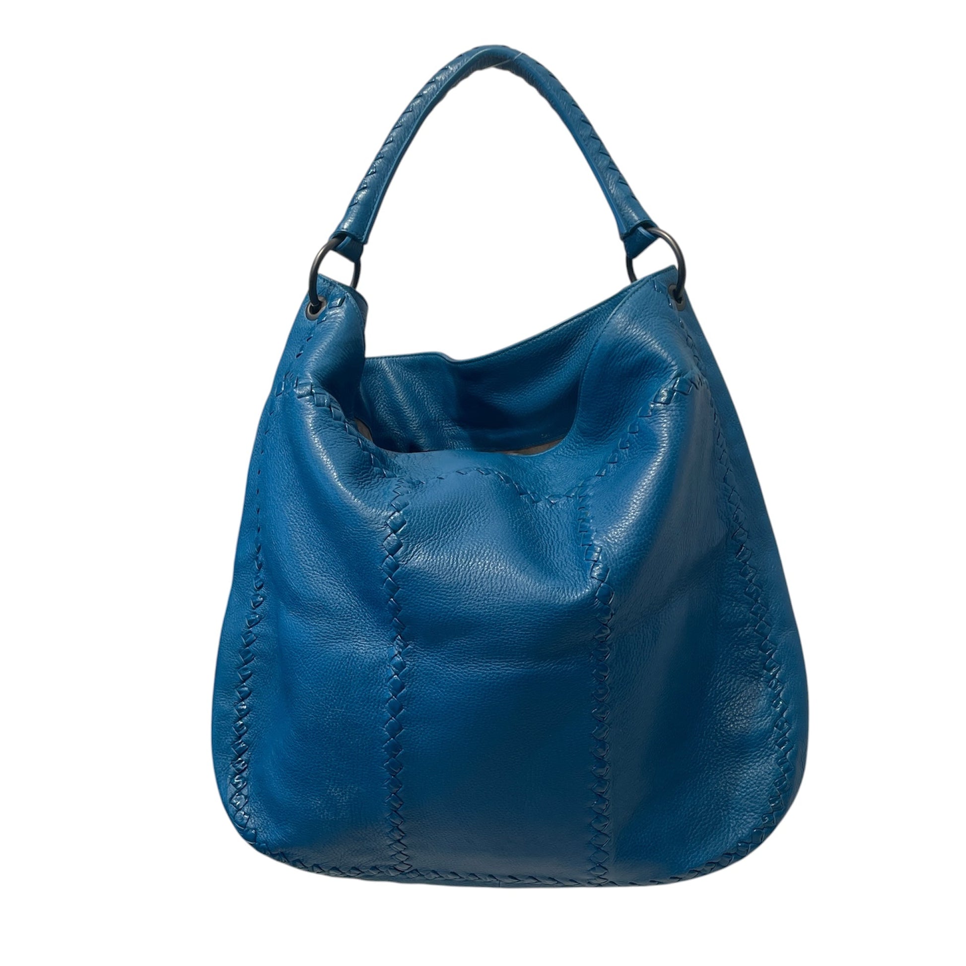BOTTEGA VENETA/Tote Bag/Leather/BLU/INTRECCIATO CERVO HOBO view 2
