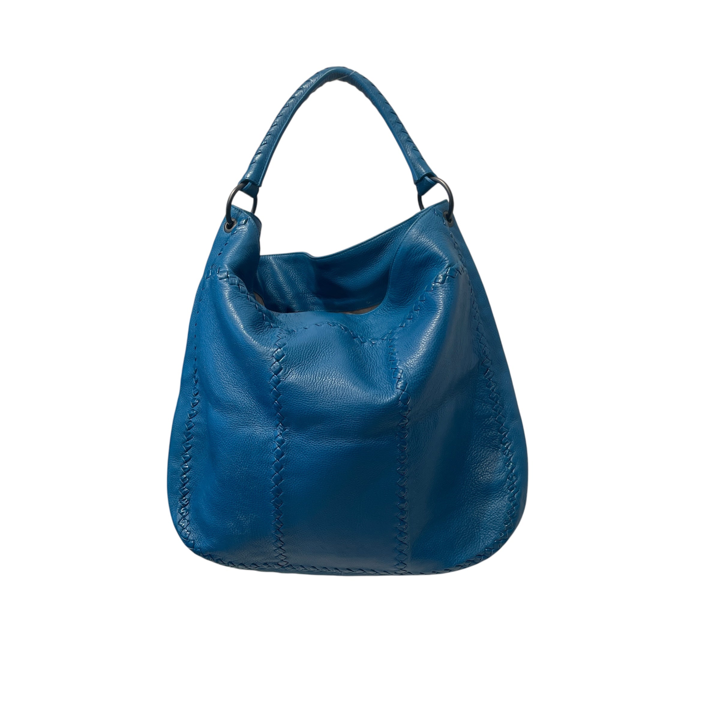 BOTTEGA VENETA/Tote Bag/Leather/BLU/INTRECCIATO CERVO HOBO view 8
