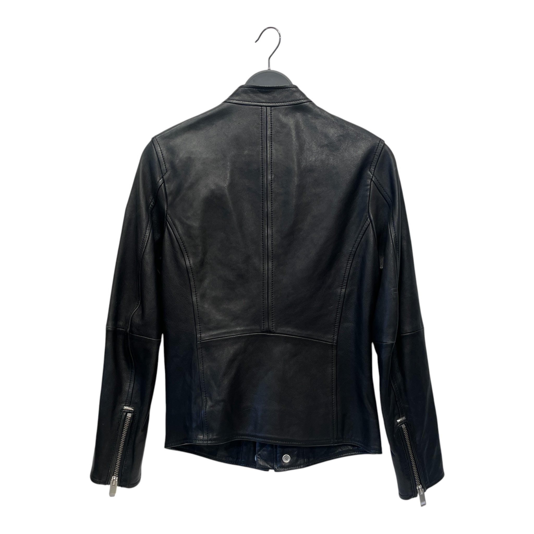DIESEL/Leather Jkt/S/Lambskin/BLK/SMALL PATCH ON LEFT ARM view 2