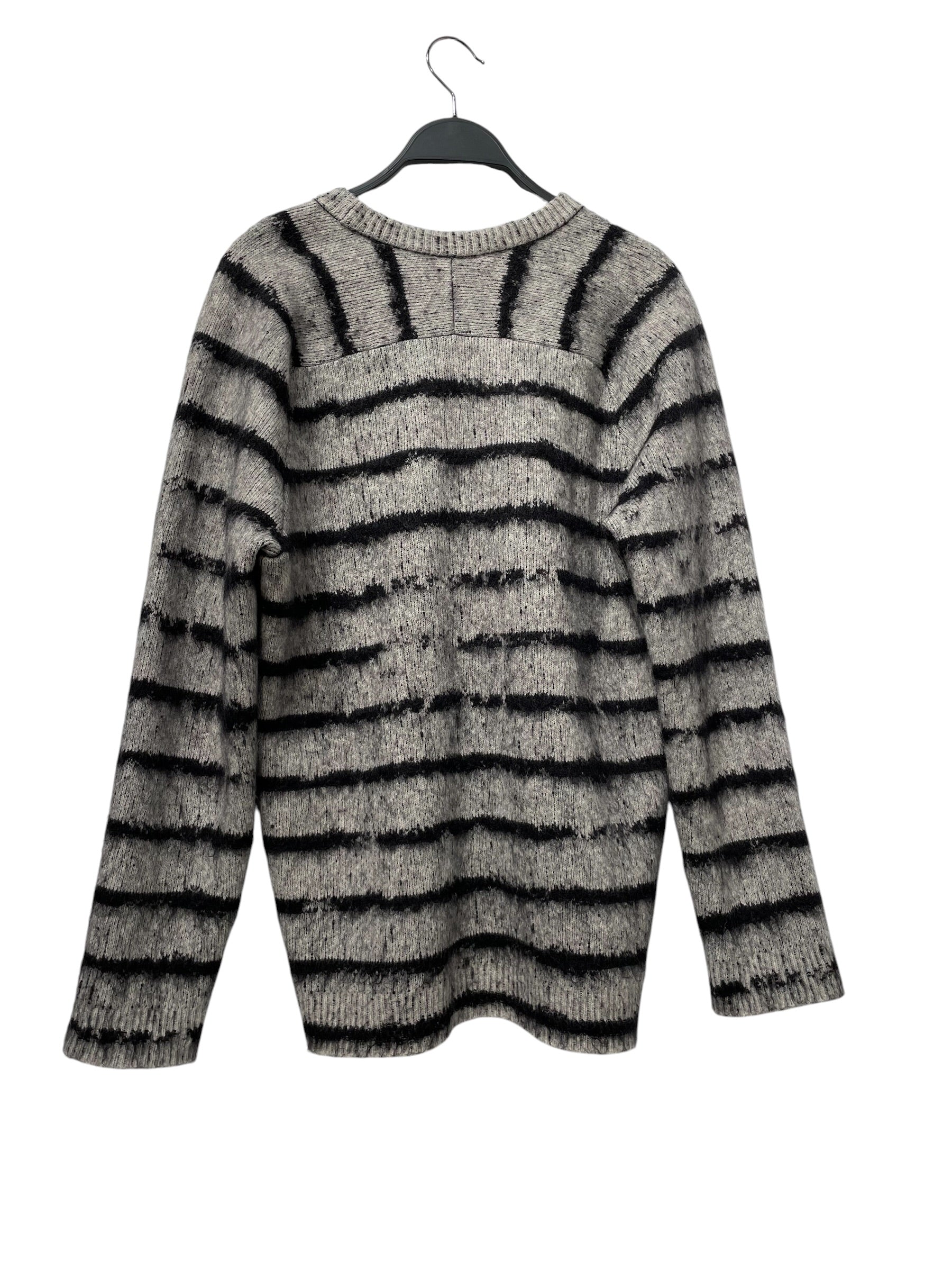 SAINT LAURENT/Sweater/Stripe/Mohair/GRY/DRIFT STRIPE MOHAIR SLP view 2