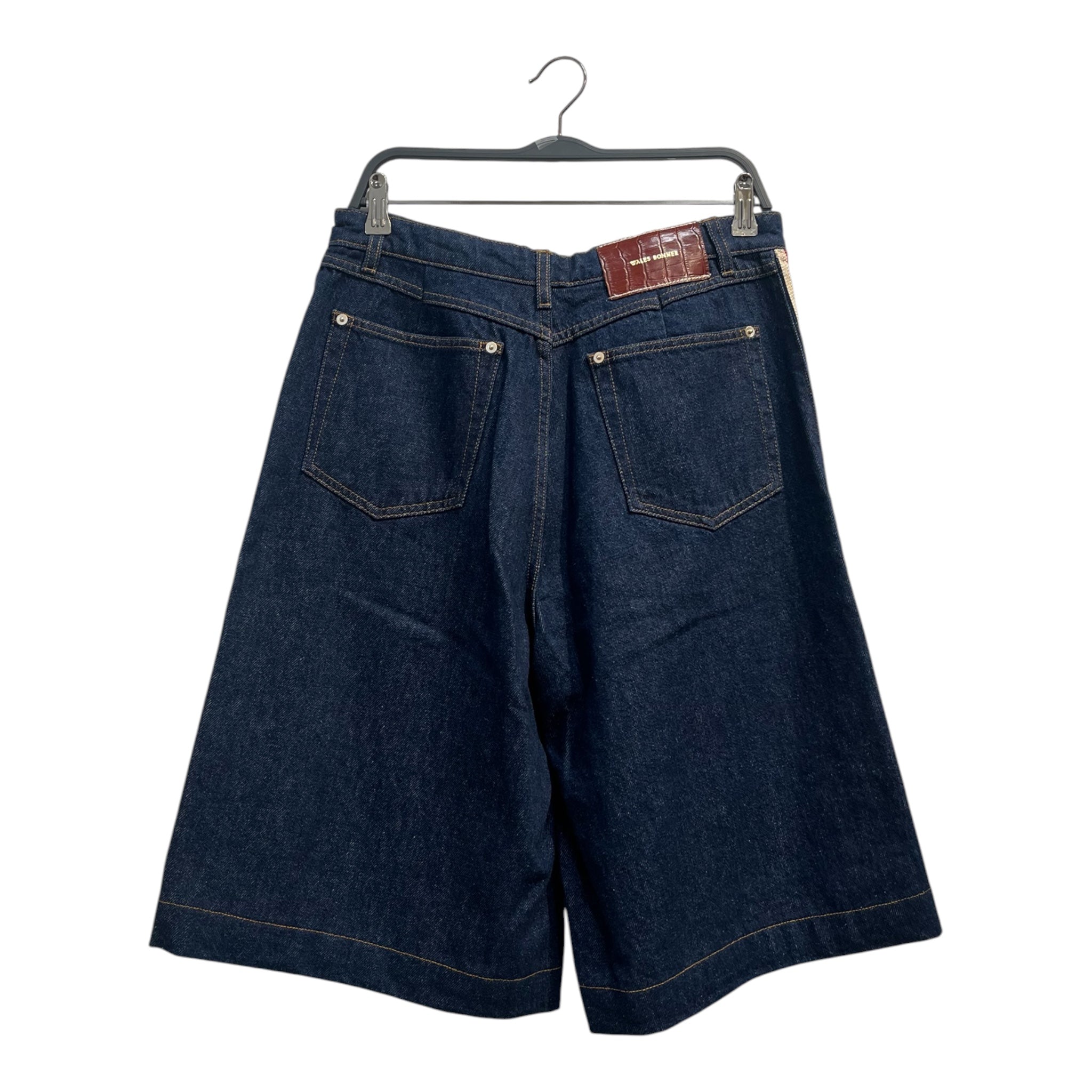 WALES BONNER/Shorts/32/Cotton/BLU/SIDE STITCH STRIPES view 2