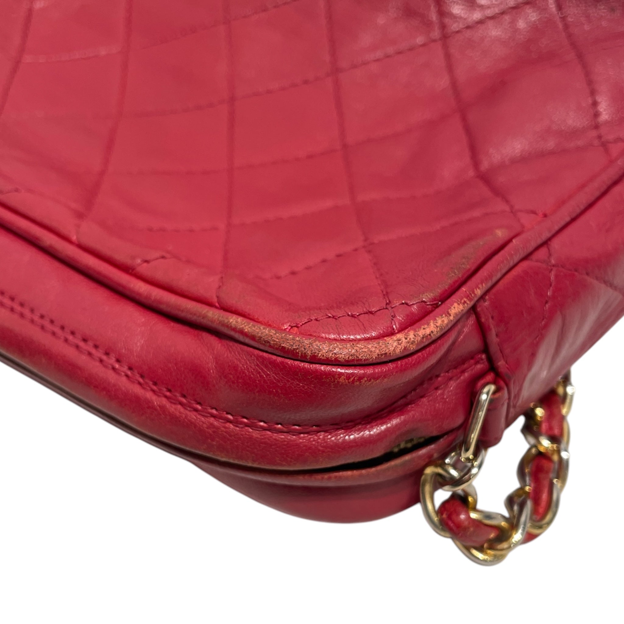 CHANEL/Cross Body Bag/Leather/RED/ view 6