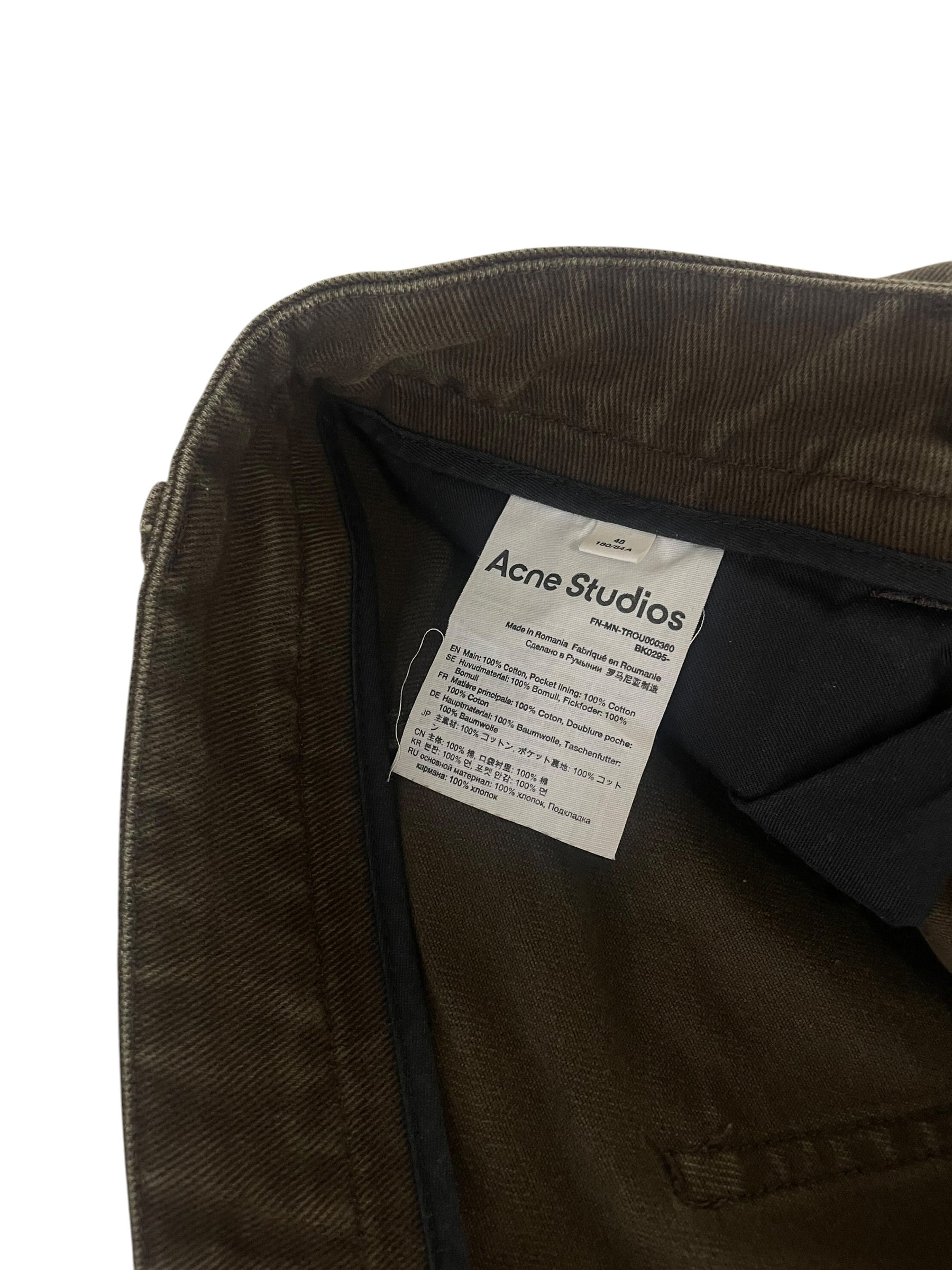 Acne Studios/Bootcut Pants/48/Cotton/BRW/Button Fly/BOOTCUT PANT  TROU000360BK0295 view 5