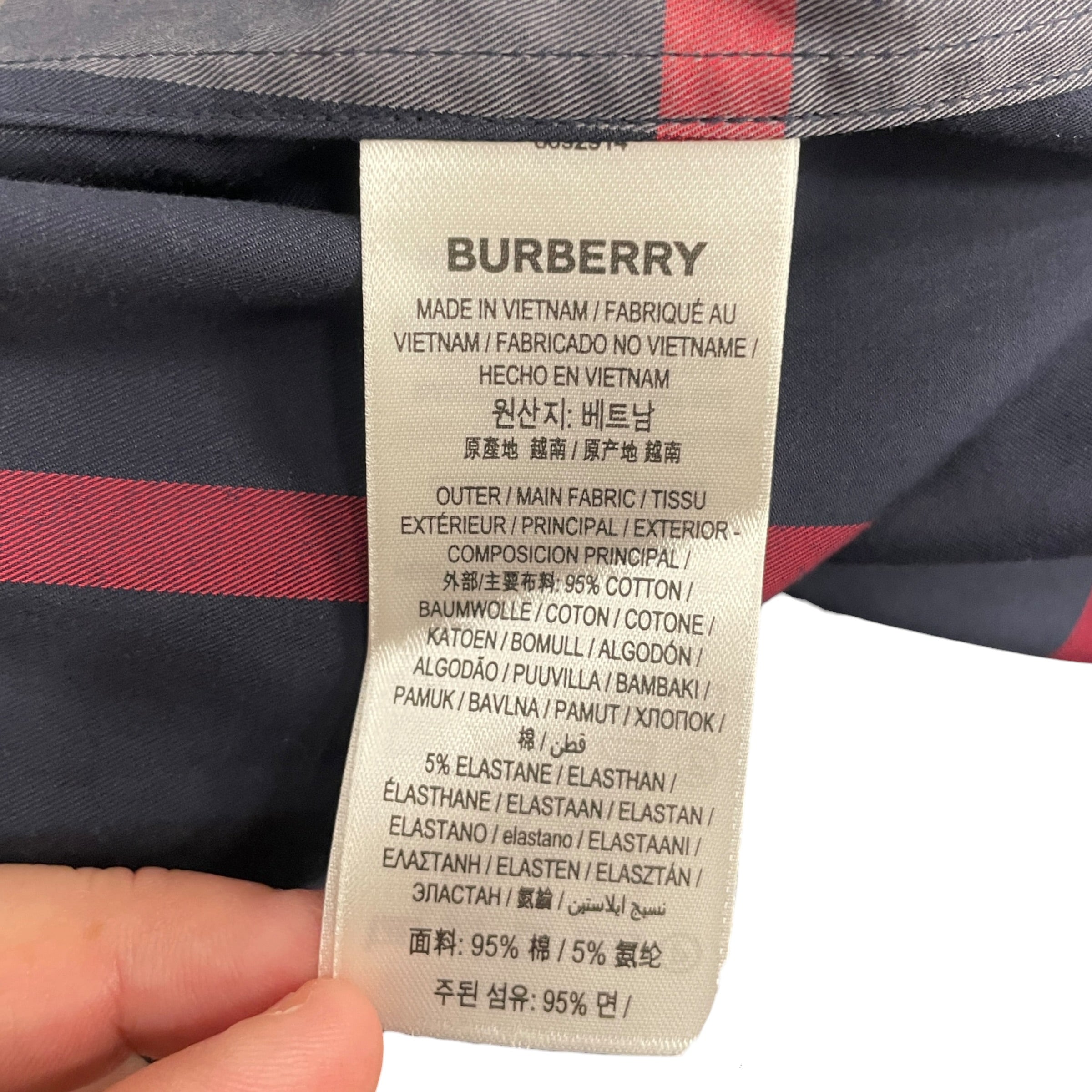 BURBERRY/LS Shirt/L/Cotton/NVY/Plaid/RED & GREY PLAID view 4