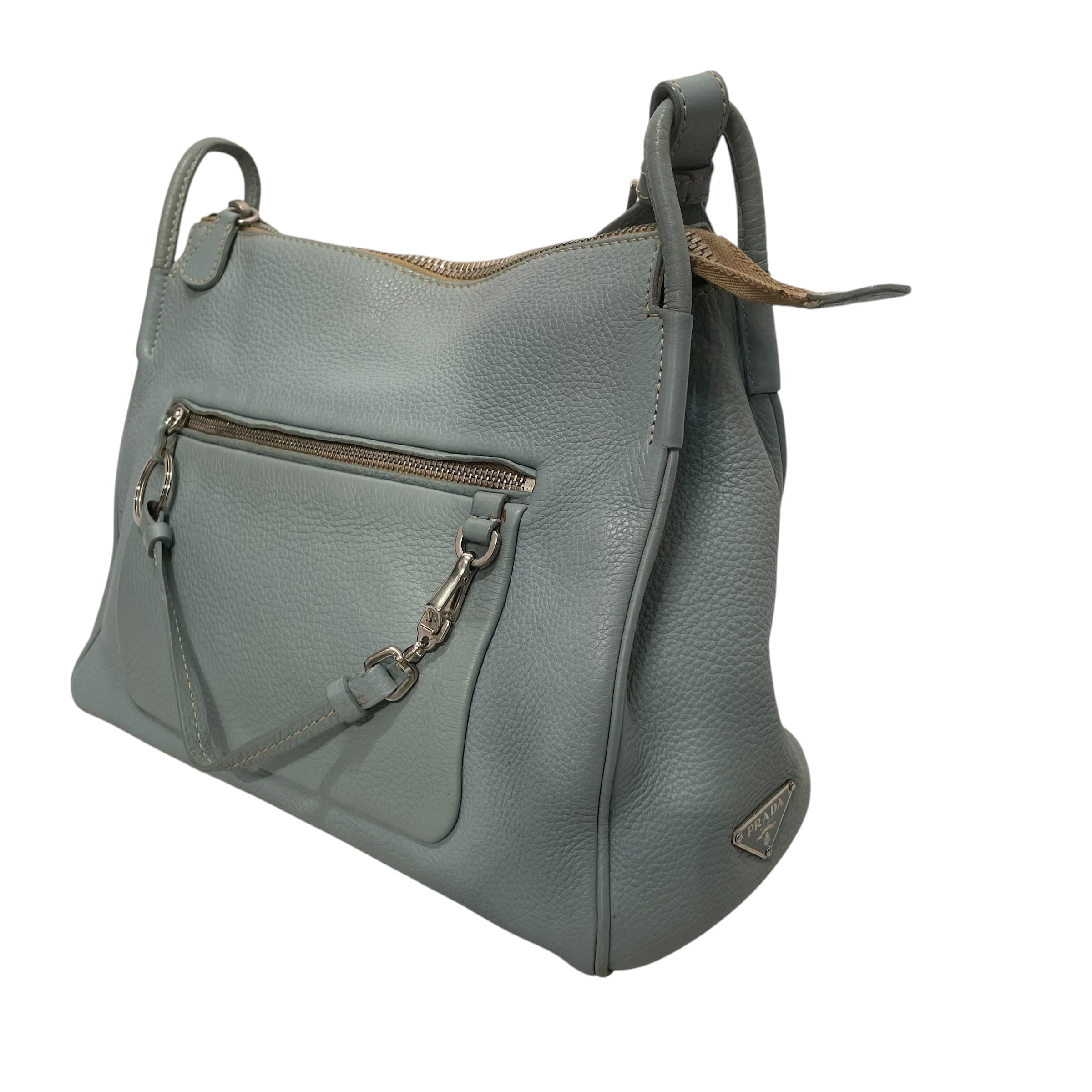 PRADA/Hand Bag/Leather/BLU/vitello diano view 3