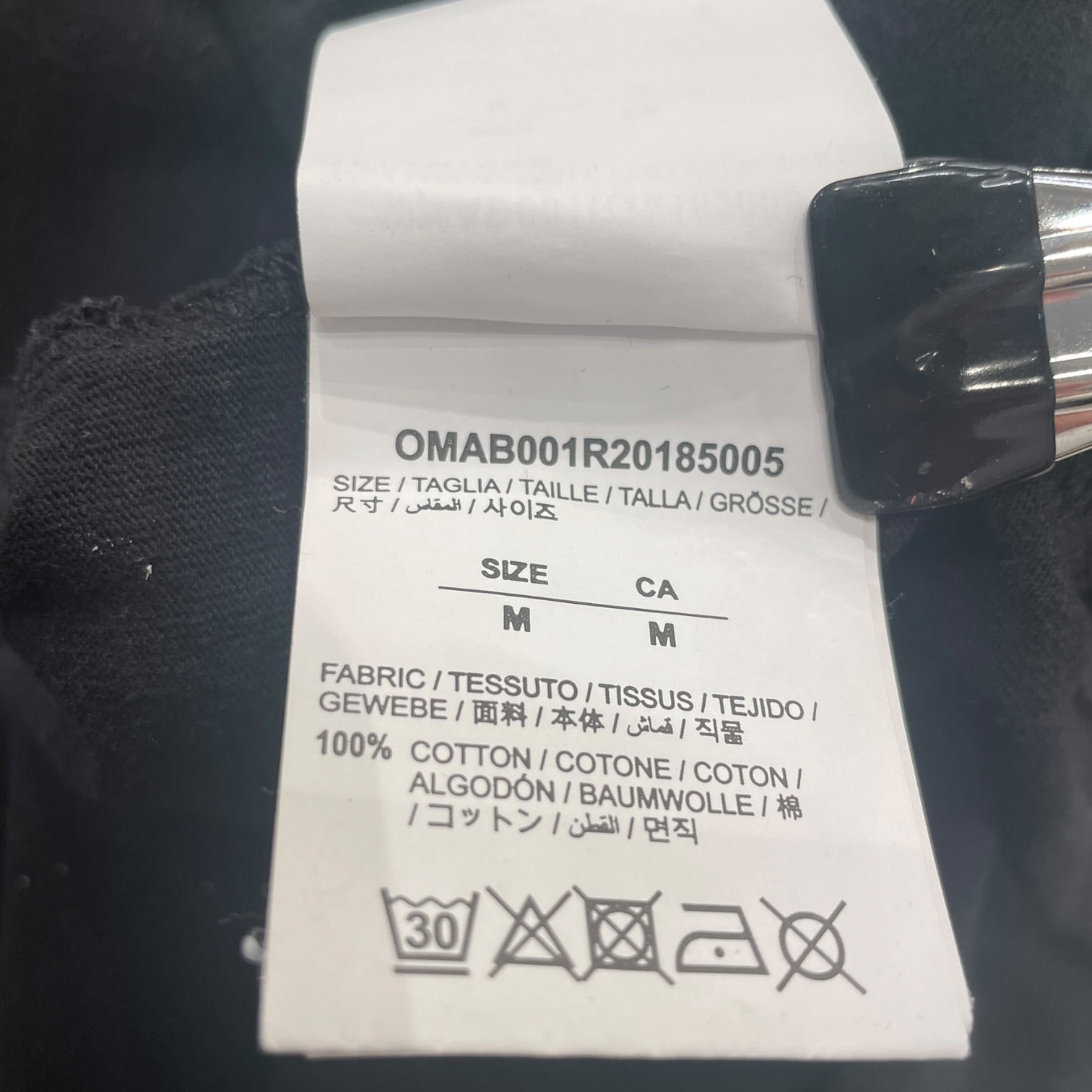 OFF-WHITE/LS T-Shirt/M/Cotton/BLK/GOLDEN RATIO GRAPHIC view 5