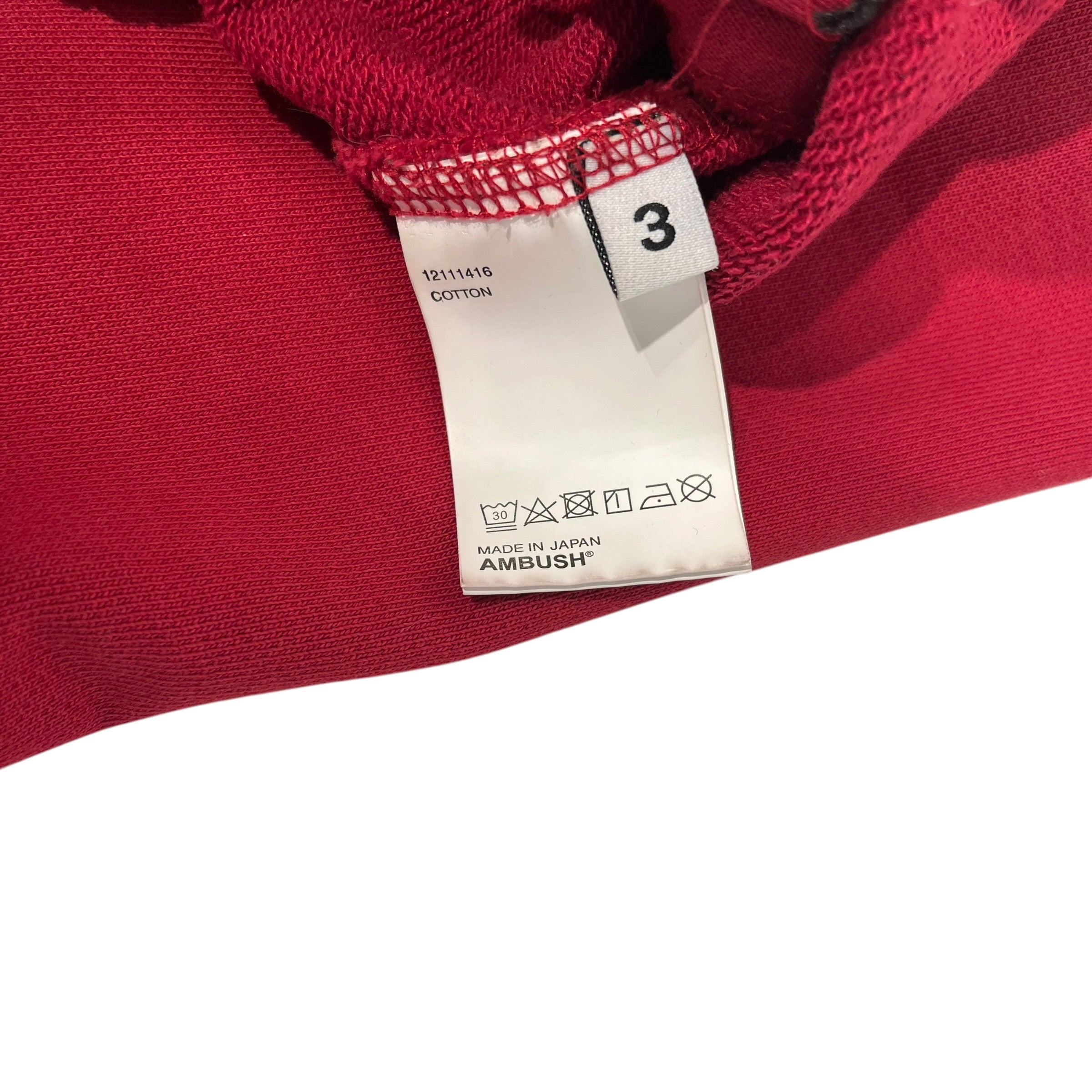 AMBUSH/Hoodie/3/Cotton/RED/Corded view 4