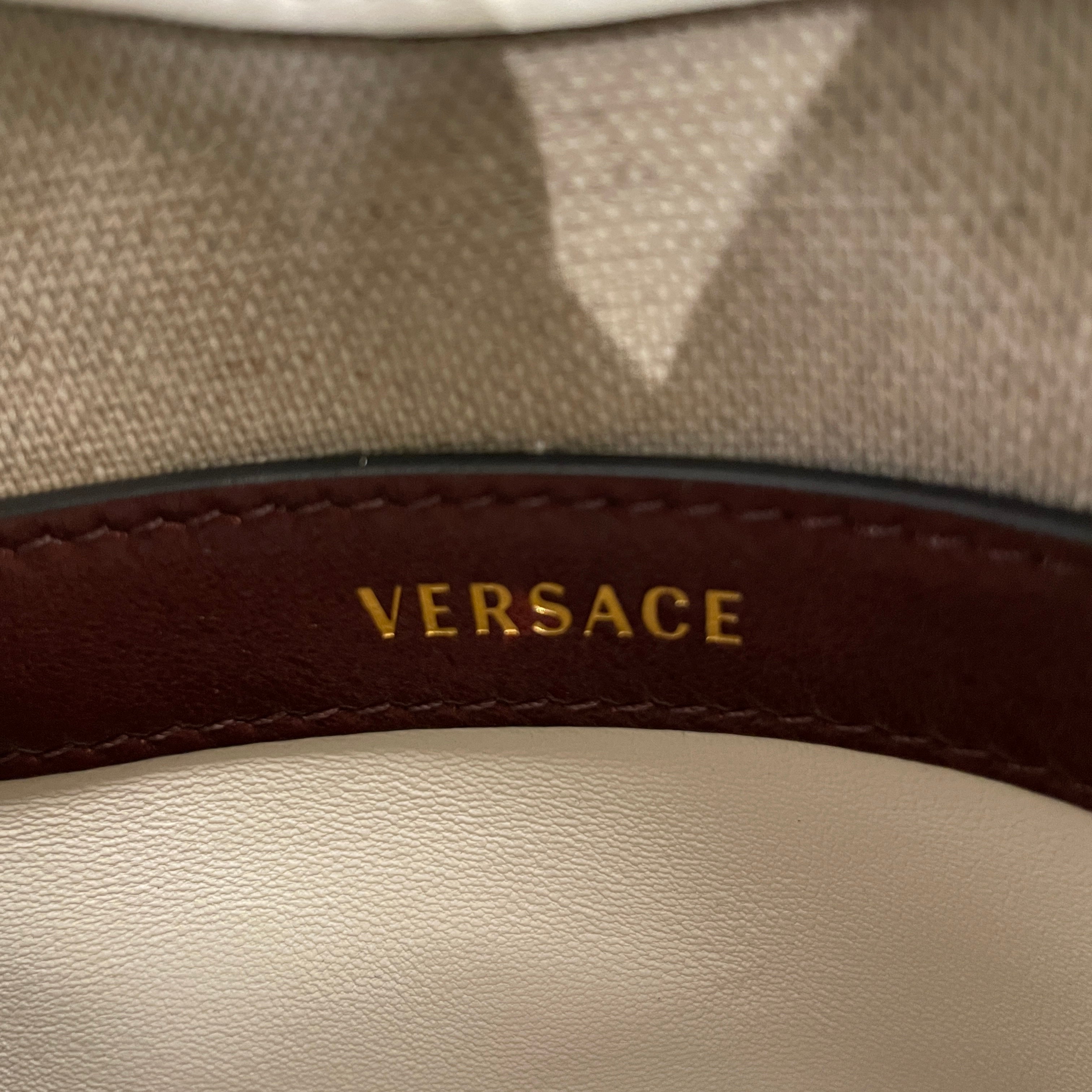 GIANNI VERSACE/Hand Bag/Faux Leather/WHT/EMBLEMME NAPPA BAG view 5