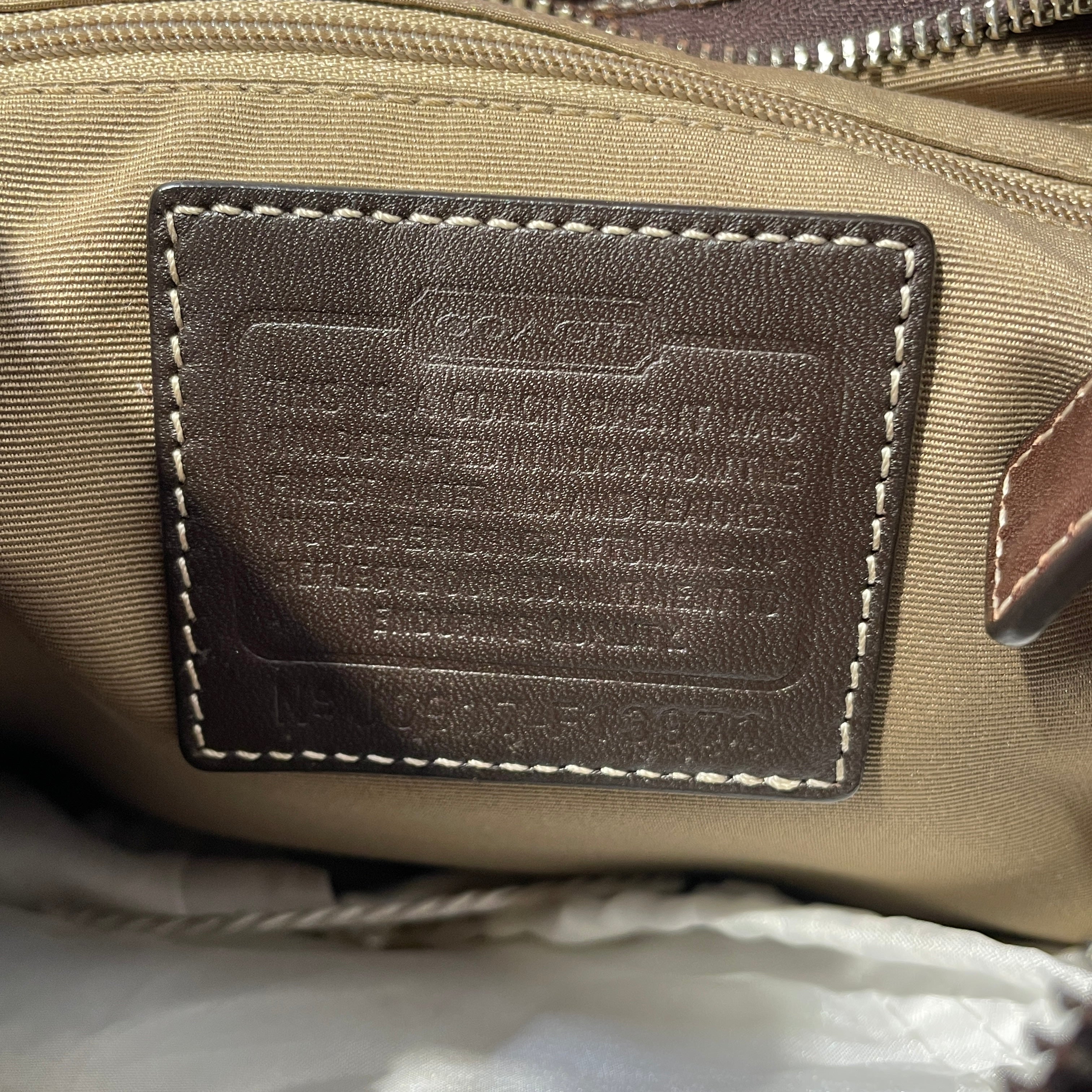 COACH/Hand Bag/Monogram/Cotton/KHK/SIGNATURE SUFFLETTE view 3