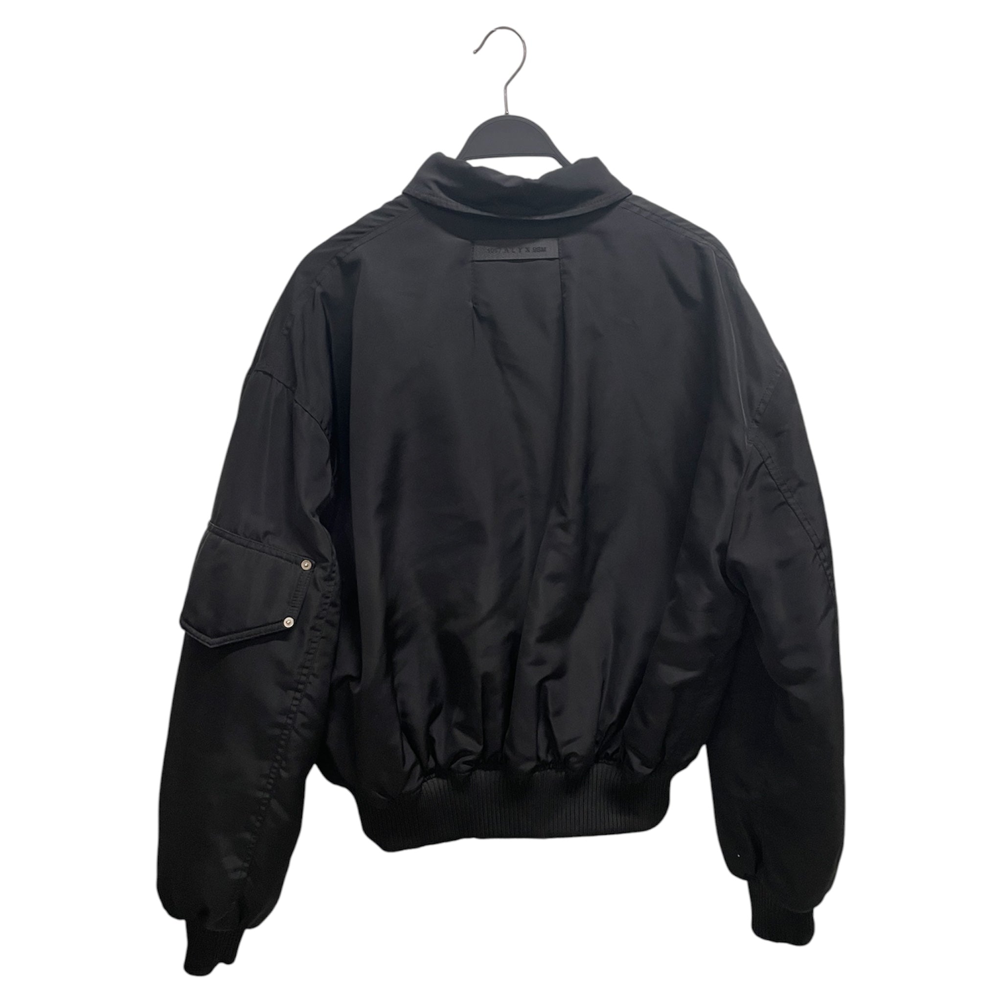 1017 ALYX 9SM(ALYX)/Jacket/L/Nylon/BLK/SILVER LOGO COLLAR/PCKT ON SLV view 2