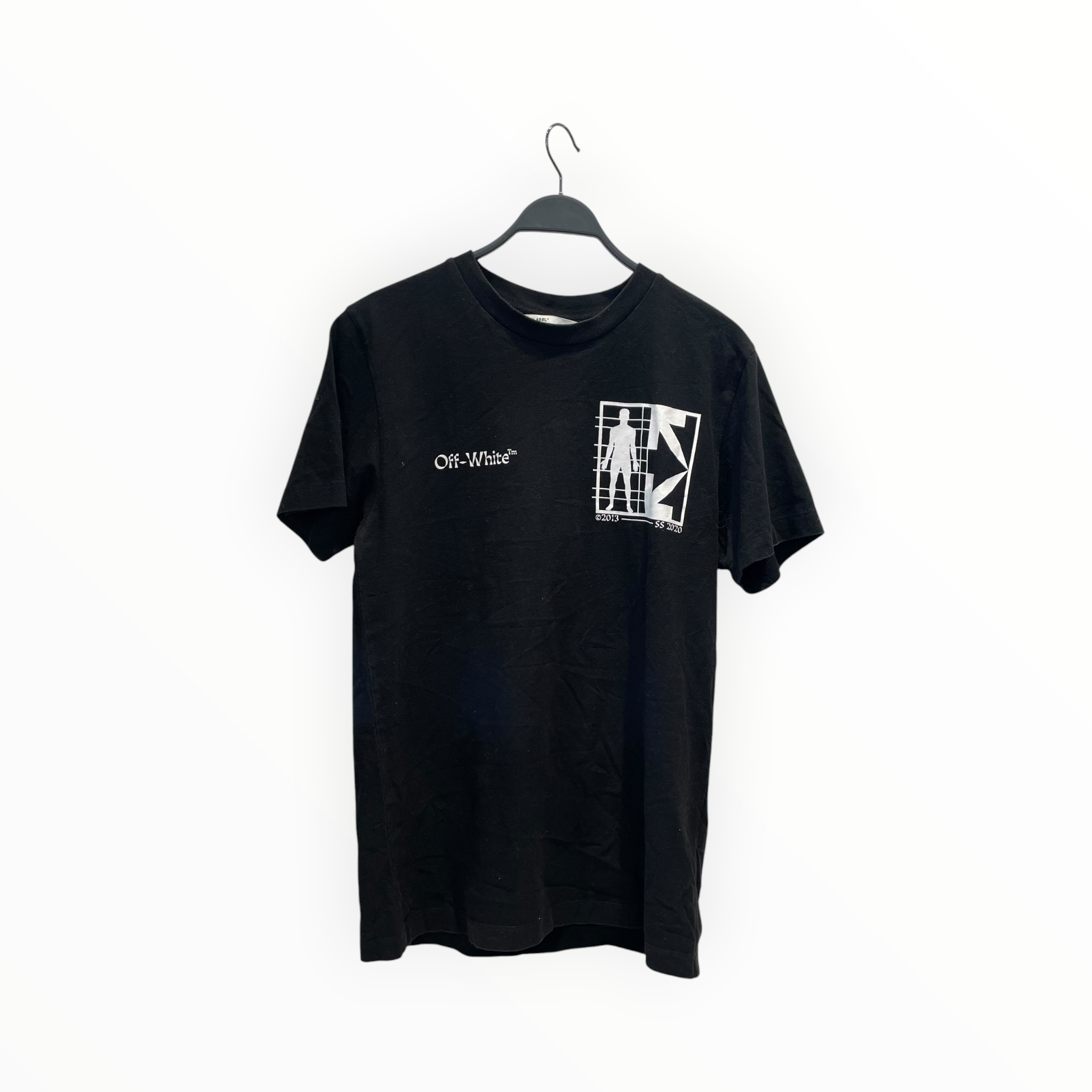 OFF-WHITE/T-Shirt/M/Cotton/BLK/Graphic/half arrow 2020 collection view 1