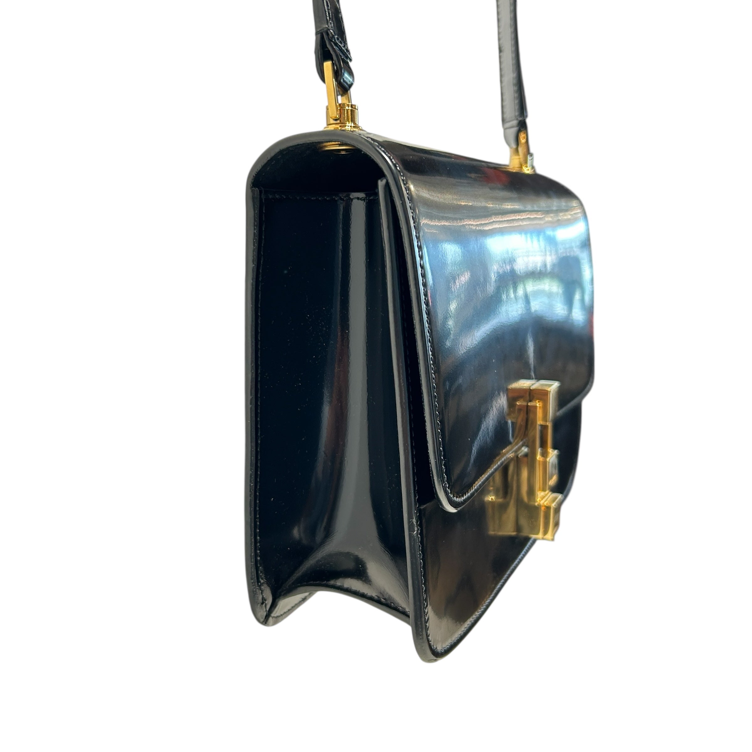SAINT LAURENT/Cross Body Bag/Leather/BLK/patent leather view 3