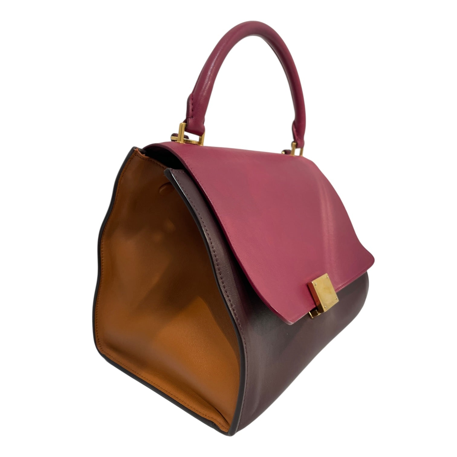 CELINE/Hand Bag/Border/Leather/BRD/celine multicolour trapeze view 3