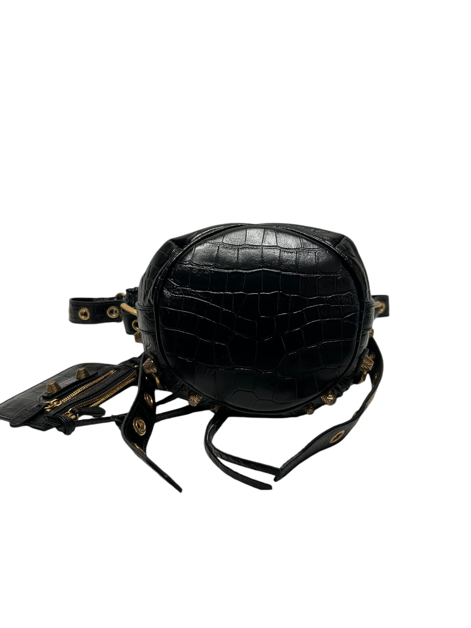 BALENCIAGA/Bag/OS/Leather/BLK/Le Cagole Bucket Bag view 3