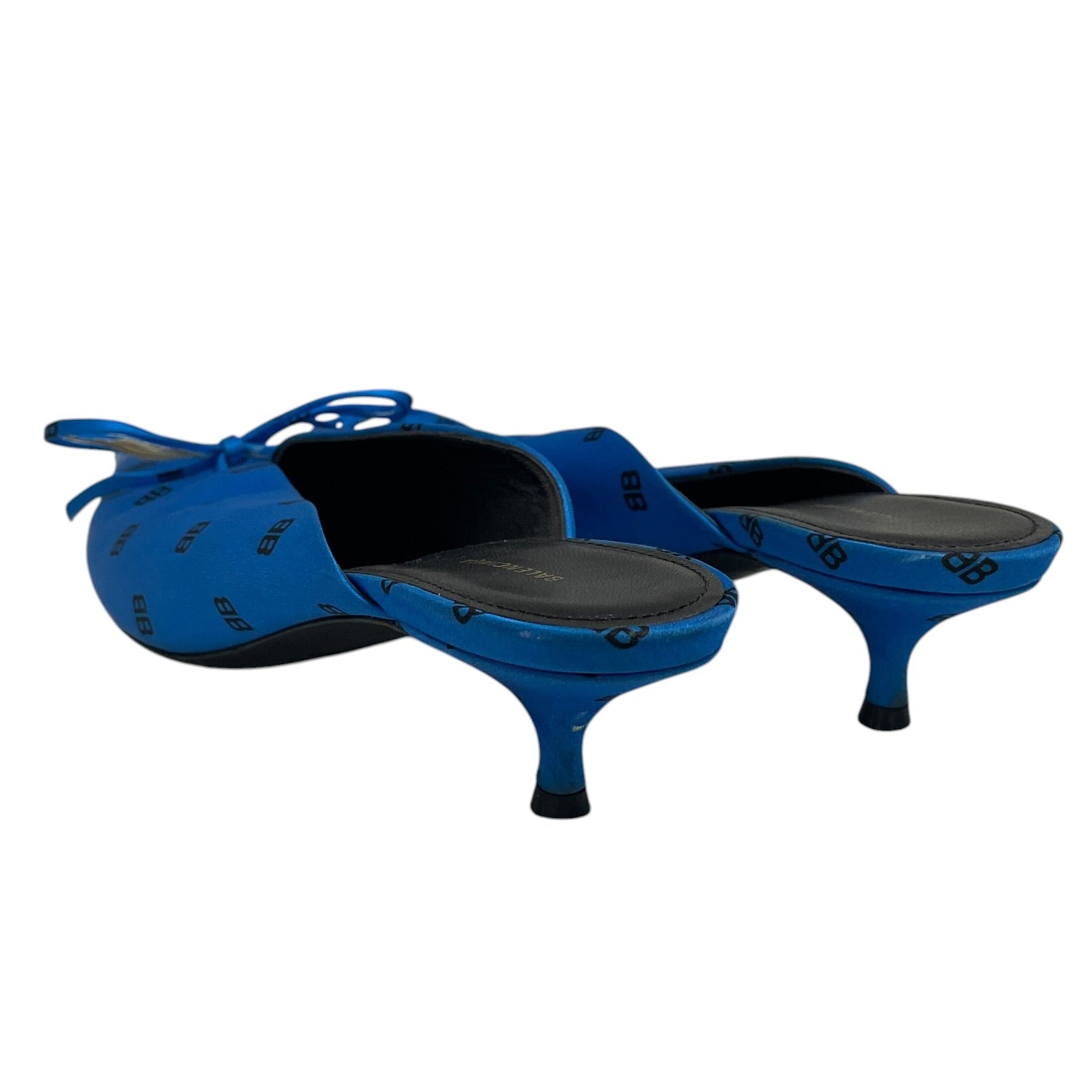 BALENCIAGA/Heels/US 7/Monogram/BLU/KITTEN HEEL BOWS view 2