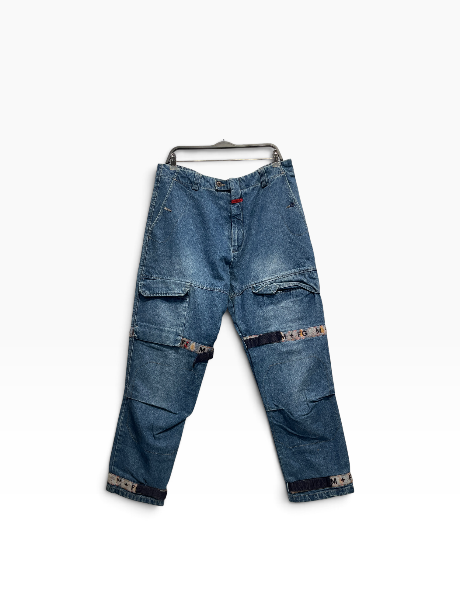 MARITHE FRANCOIS GIRBAUD/Straight Pants/36/Denim/BLU/ view 1