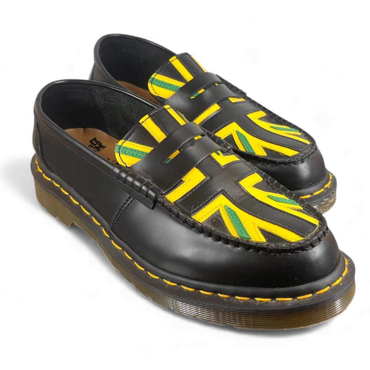 Dr.Martens/DENIM TEARS/Loafers/US 7/Graphic/Leather/BLK/PENTON UNION LOAFERS view 1
