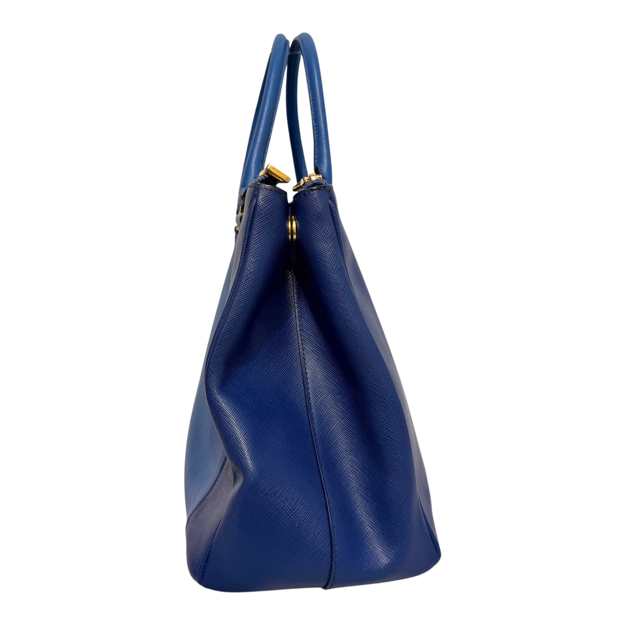 PRADA/Tote Bag/Leather/NVY/Bicolor Double Zip Lux Tote view 2