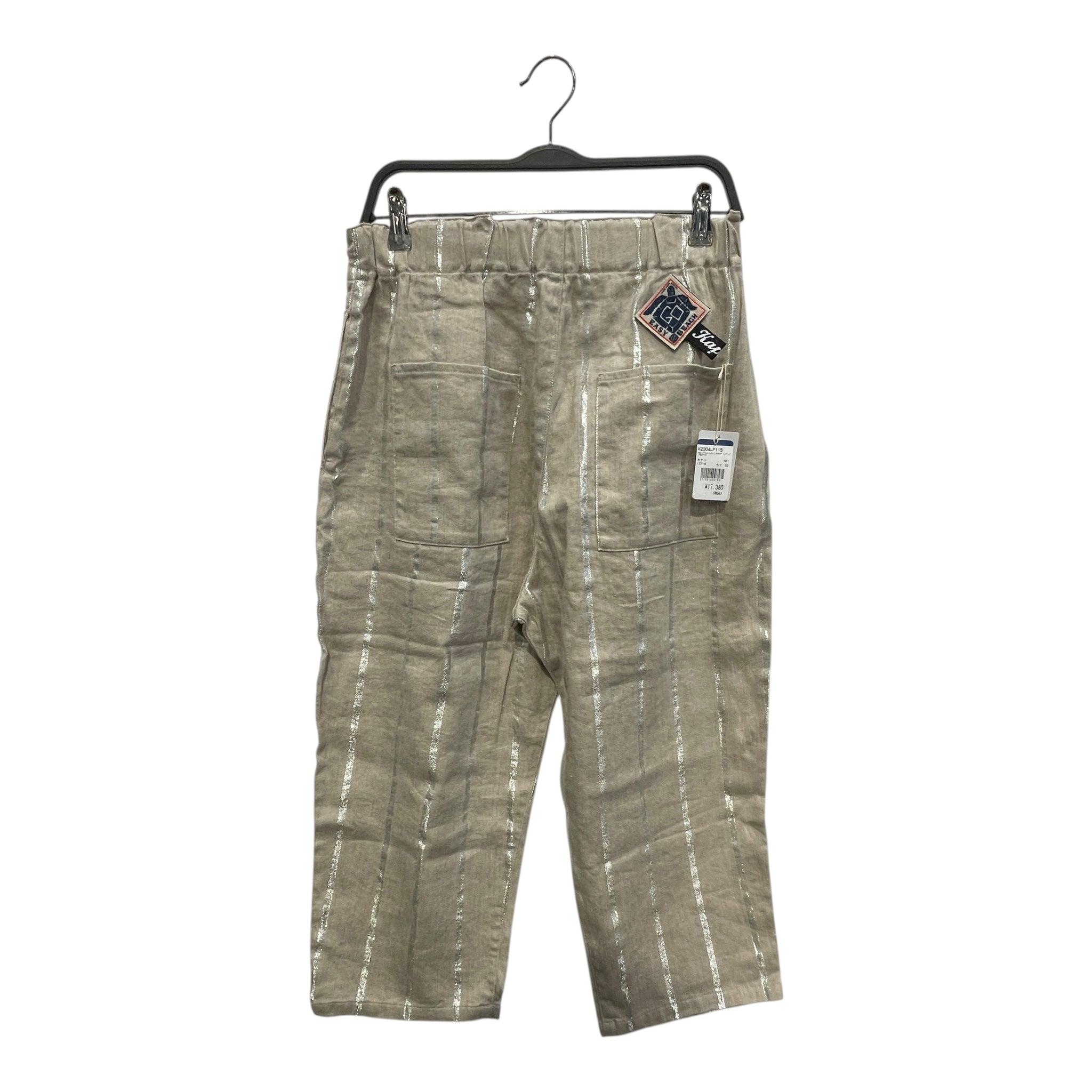 KAPITAL/Cropped Pants/2/Linen/BEG/SLV STRIPES "EASY BEACH" view 2