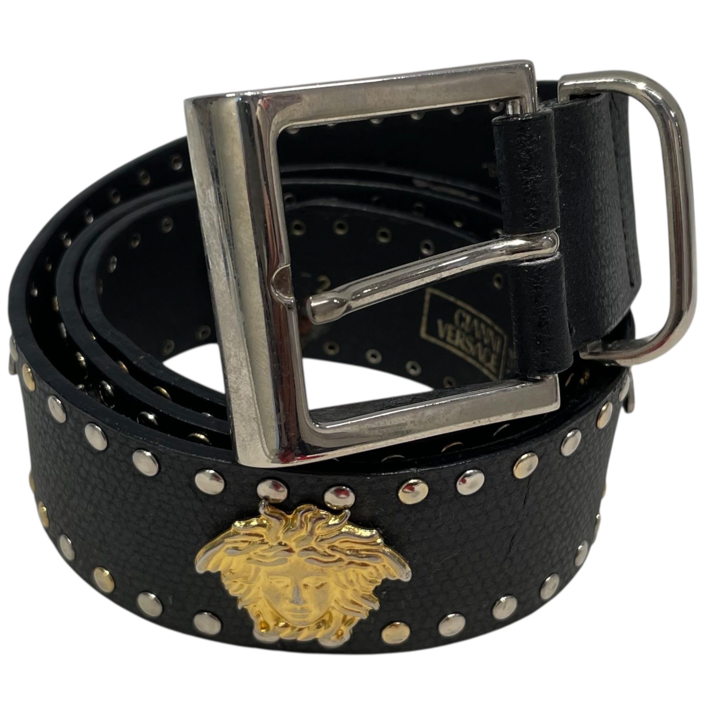 GIANNI VERSACE/Accessories/Leather/BLK/versace belt medussa heads view 1