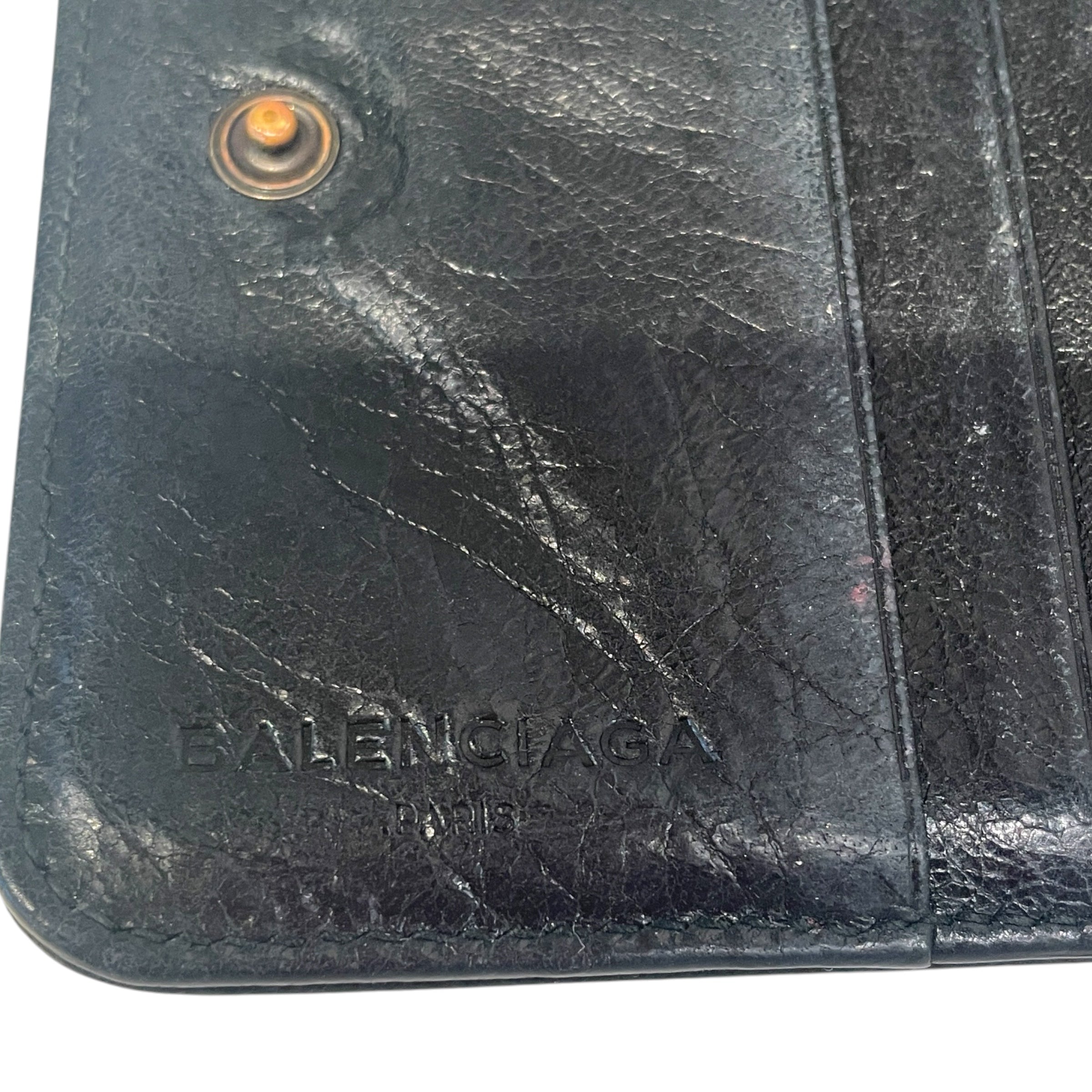 BALENCIAGA/Wallet/Leather/BLK/L's/2016 view 3