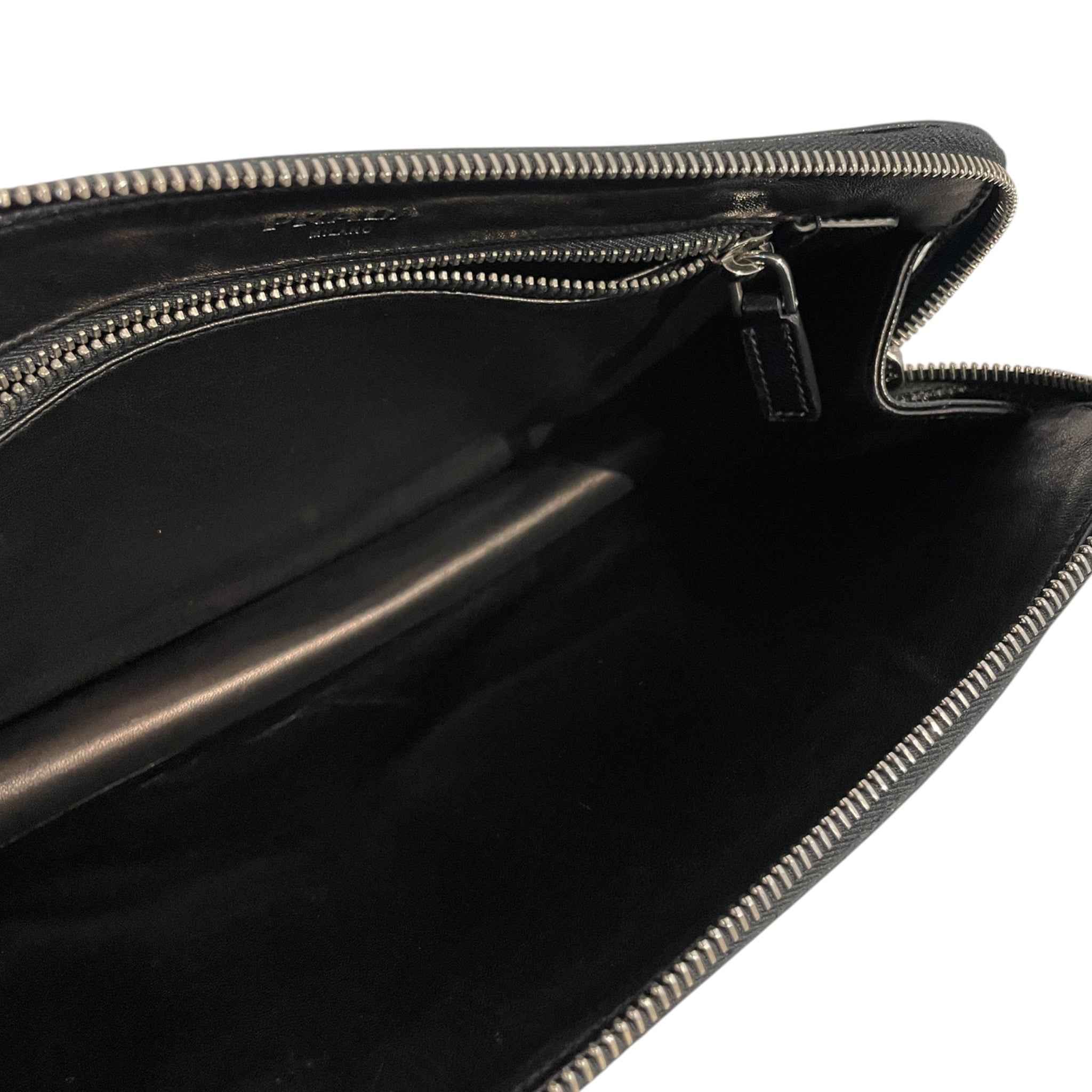 PRADA/Clutch Bag/Leather/BLK/828RQ7H view 4