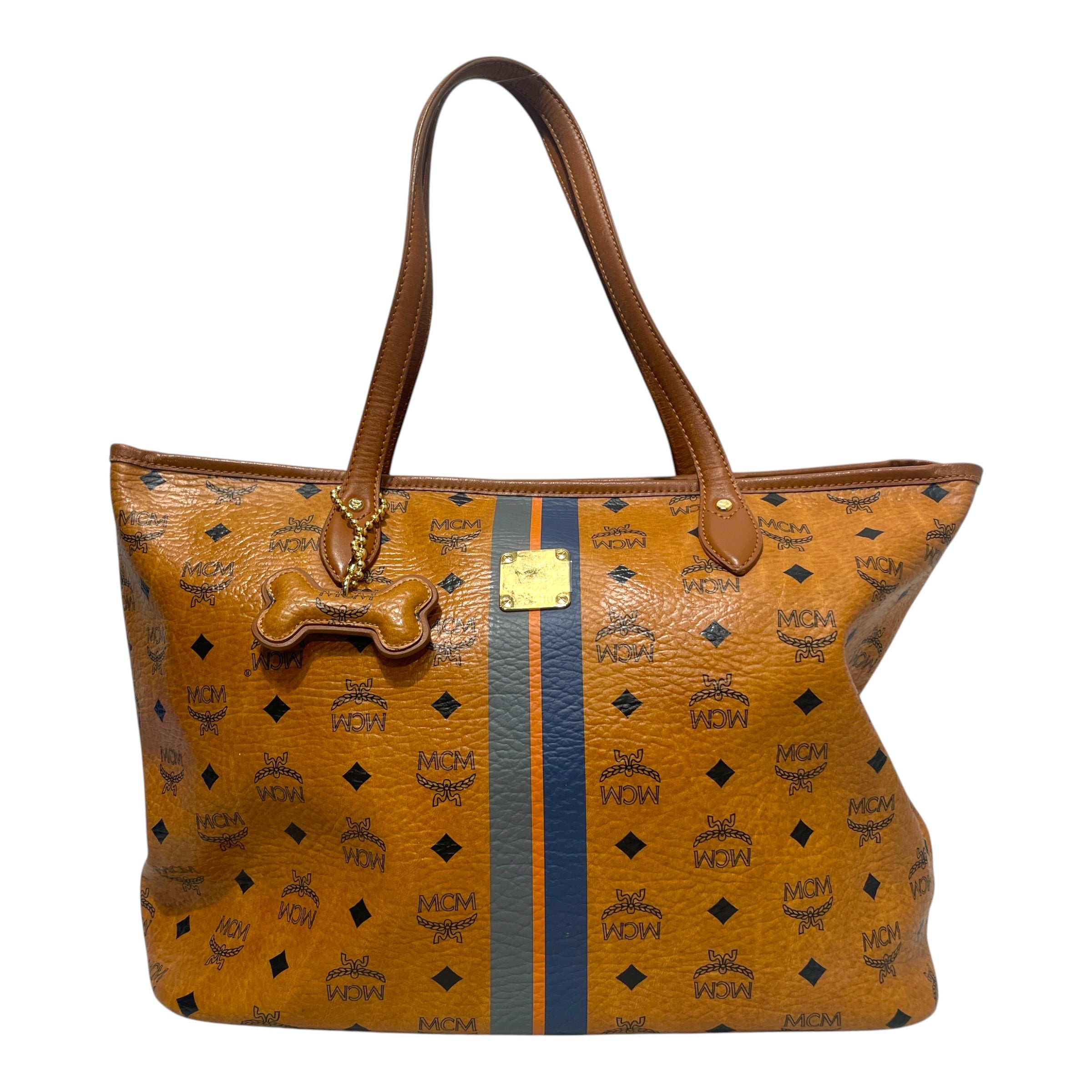 MCM/Tote Bag/Leather/BRW/Monogram tote bag view 1