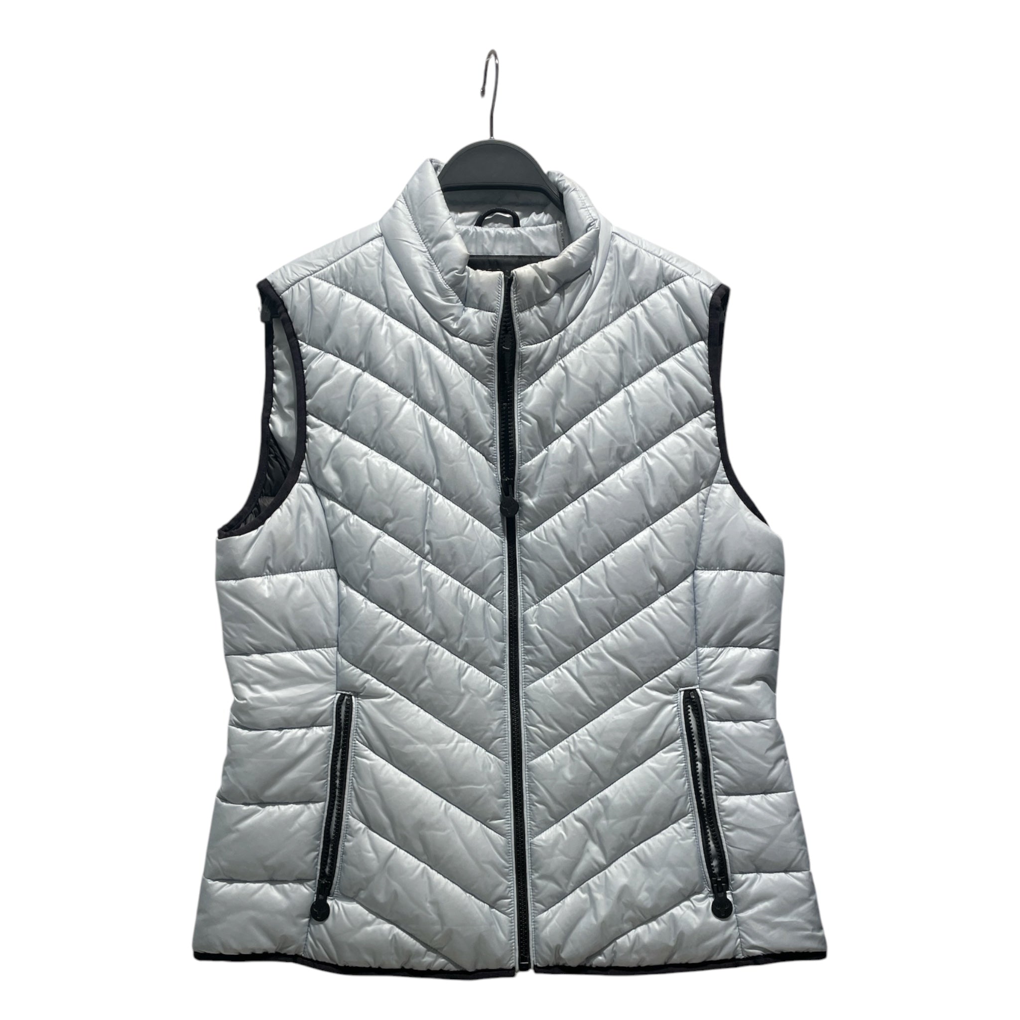 MOOSE KNUCKLES/Vest/L/Nylon/SLV/Silver Puffer Vest view 1