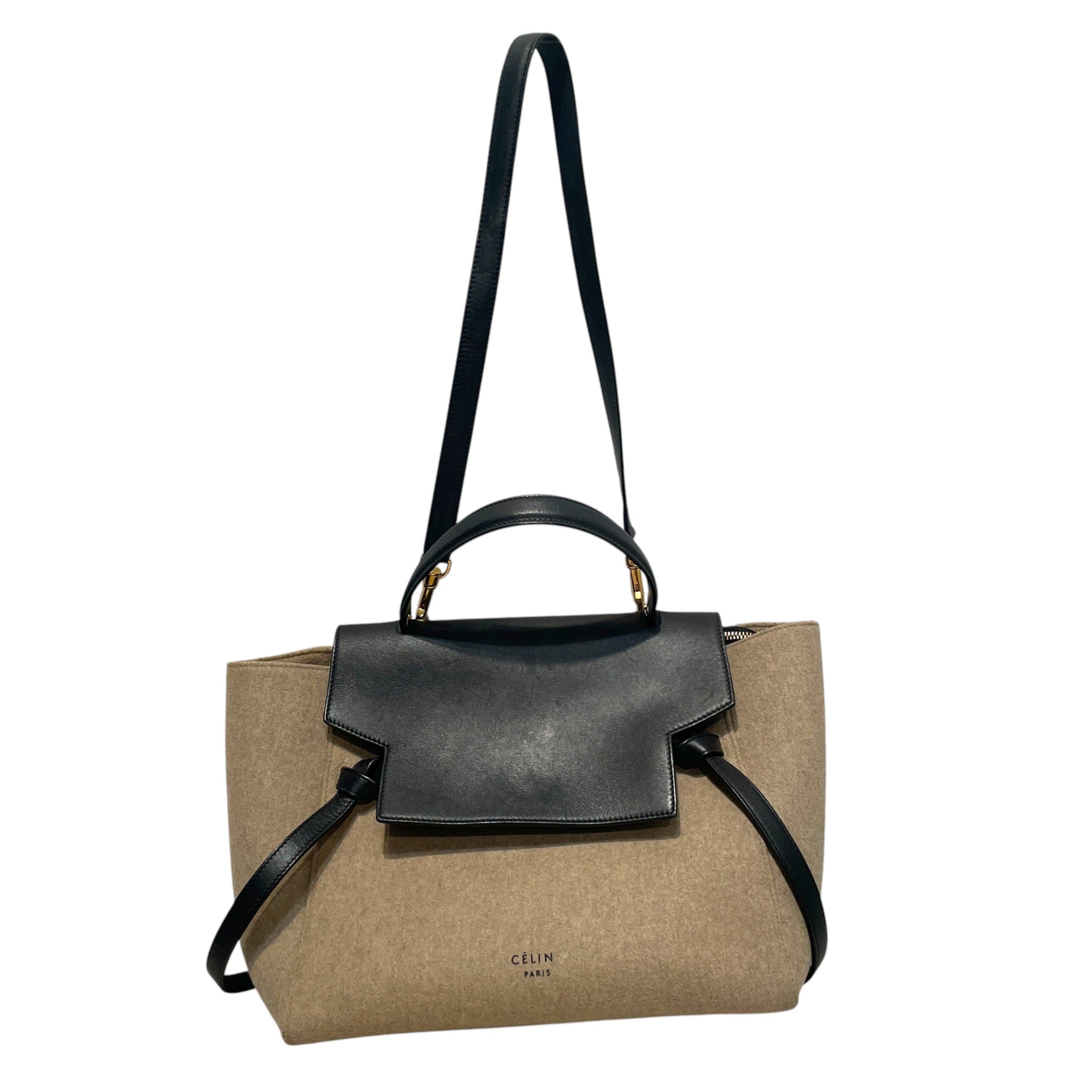 CELINE/Cross Body Bag/Wool/BEG/Belt Bicolor view 1