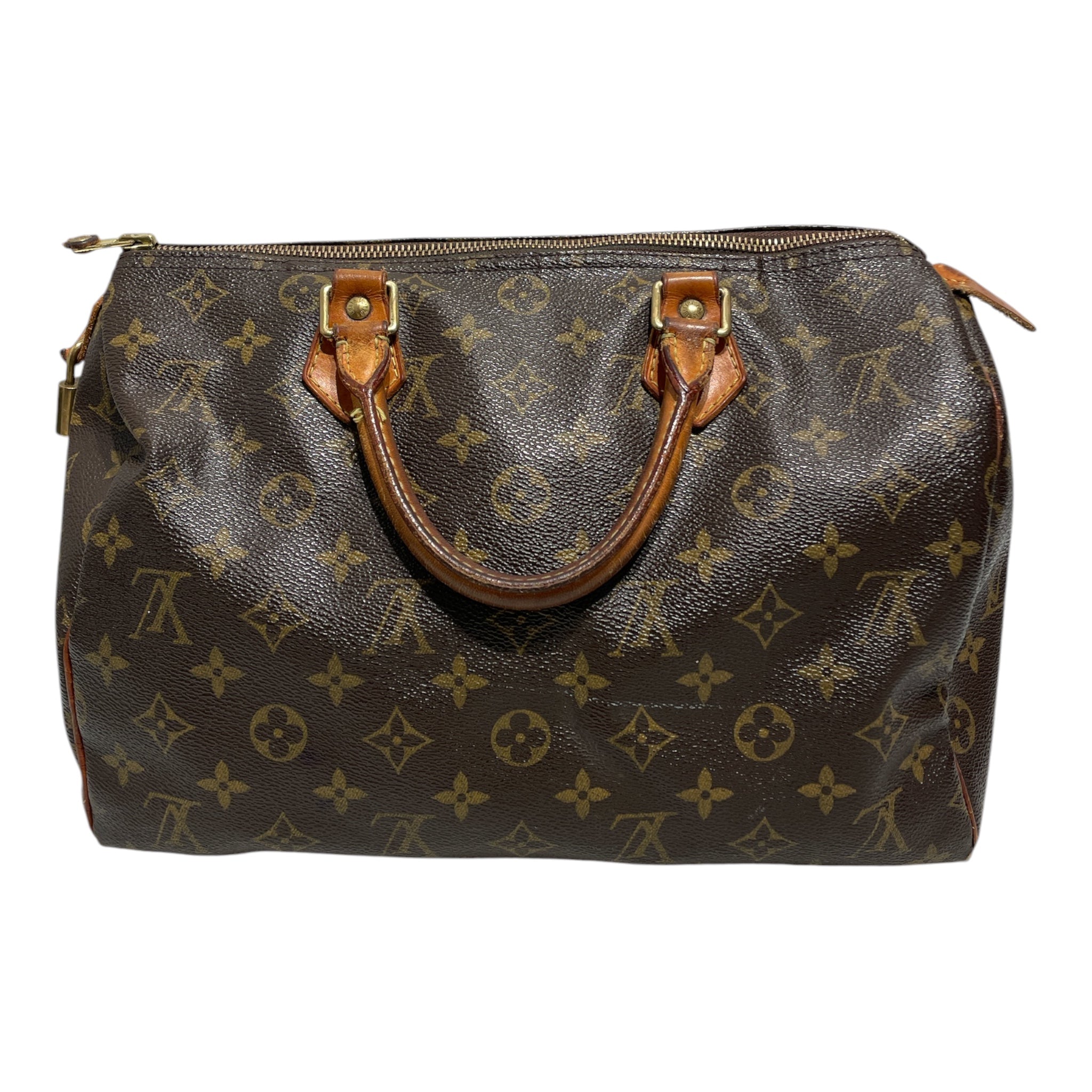 LOUIS VUITTON/Boston Bag/Monogram/BRW/Monogram Speedy Damaged view 2